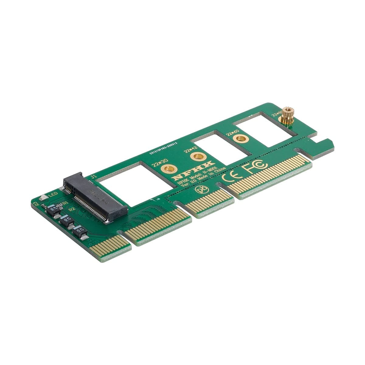 NFHK NGFF M-key NVME AHCI SSD to PCI-E 3.0 16x x4 Adapter for XP941 SM951 PM951 A110 m6e 960 EVO SSD