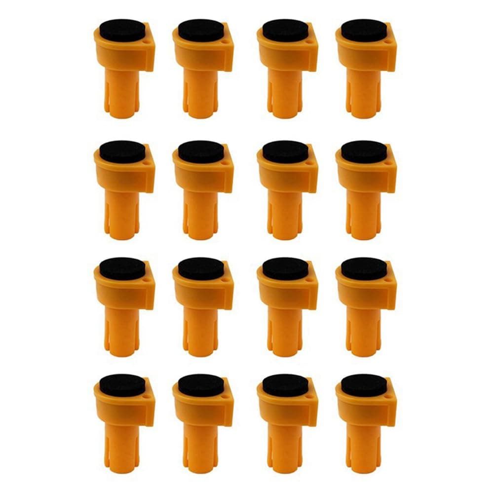 Geetoonly 16Pcs Bench Dogs,Bench Dog Clamps Non Marring Bench Dogs with Grommet Bench Brake Inserts for 19mm Dog Holes