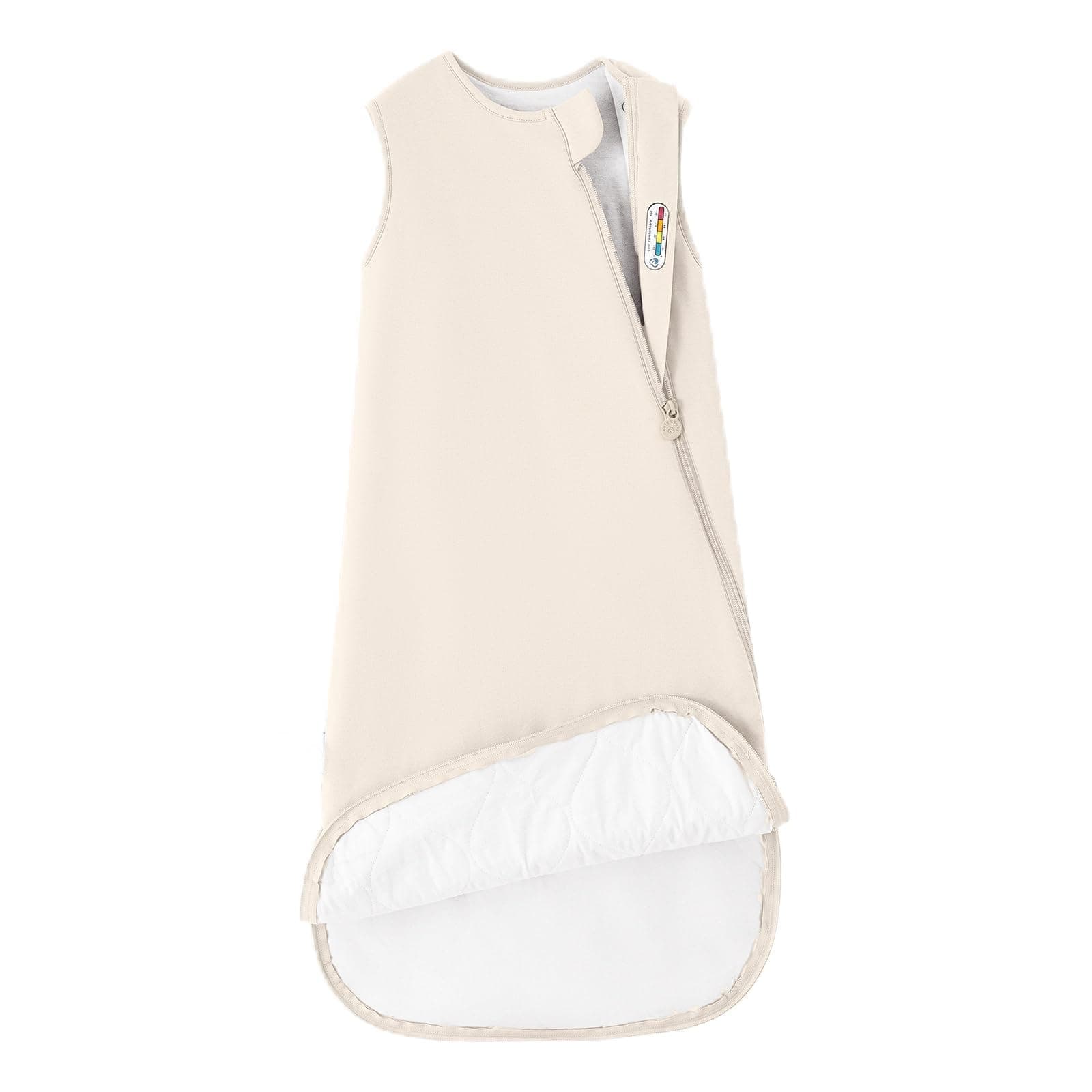 Kaiya unisex baby sleeping bag, 1.0 TOG, organic cotton sleeveless onesie sleeping bag, wearable baby blanket.