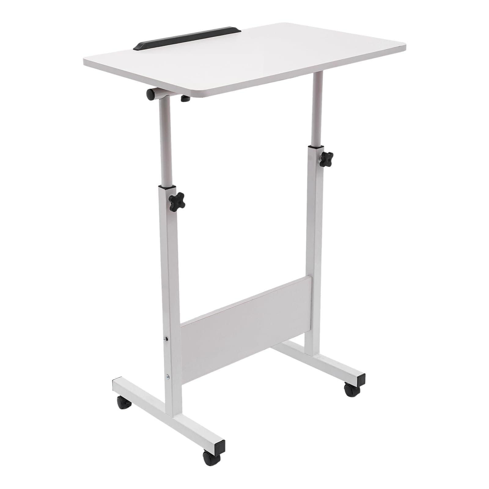 Venionwa Mobile Standing Desk, Lectern with Wheels, Podium Stand Height Adjustable, Mobile Desk Workstation, Rolling Desk Rolling Computer Cart Laptop Desk Laptop Cart
