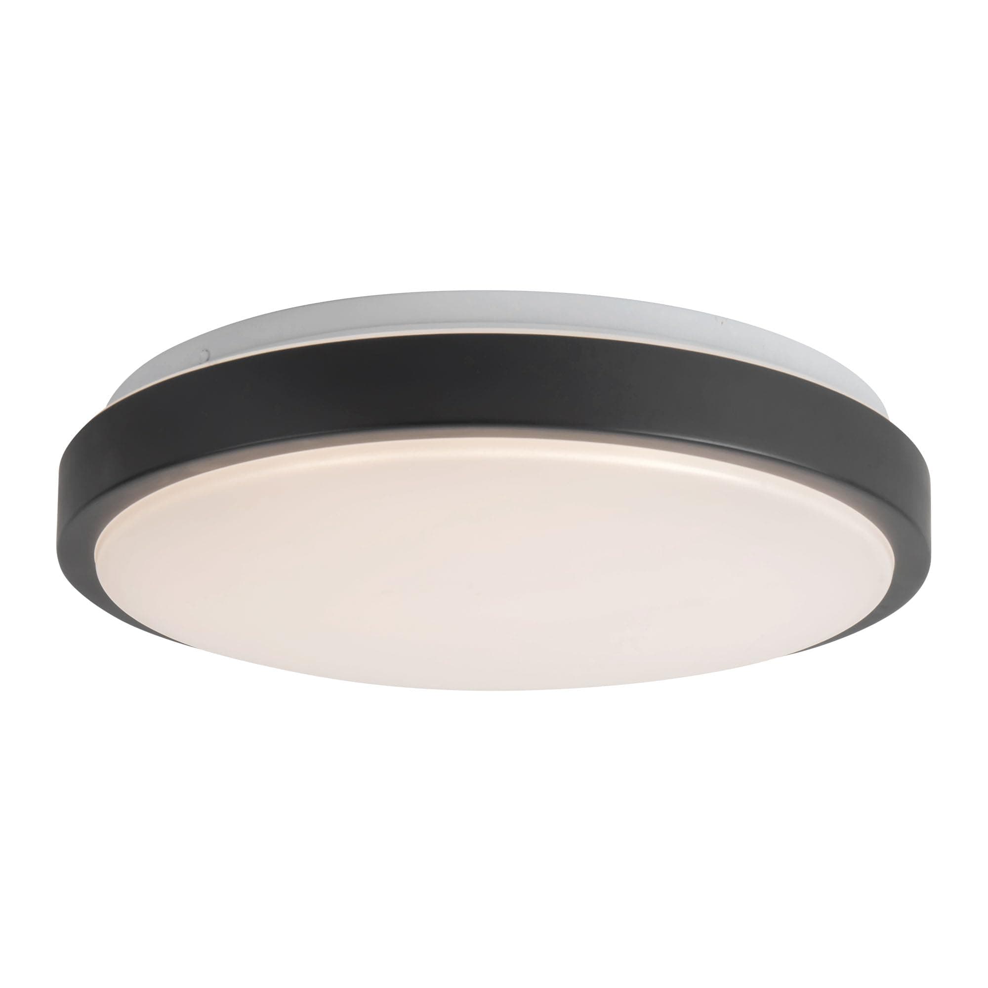 Kuzco Vibe 16 inch Flush Mount Ceiling Light in Black, for Kitchens, Bedrooms, & Dining Rooms, Integrated 3000K LED Bulb | Yanis, SKU FM0713316BK