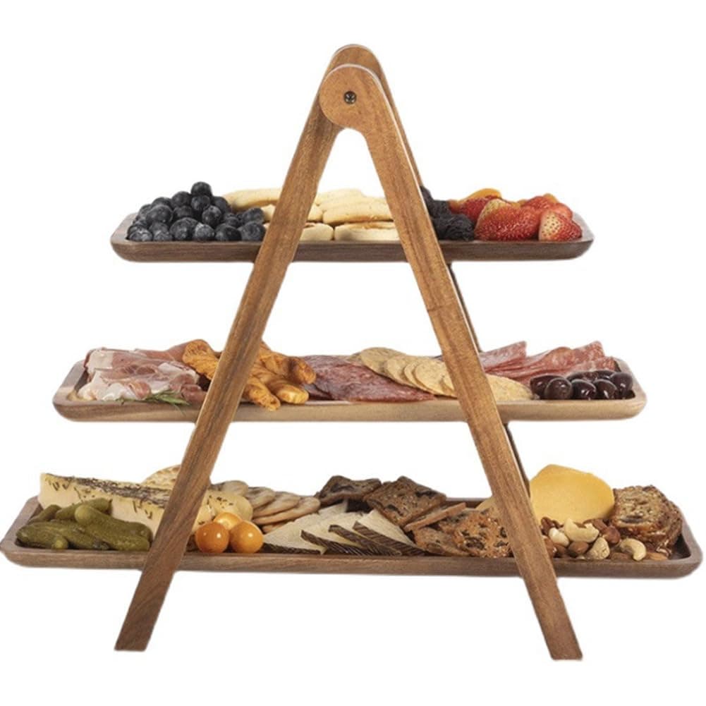 xorea 3 Tier Decor Cake Stand Farmhouse Tiered Tray Serving Dishes and Trays