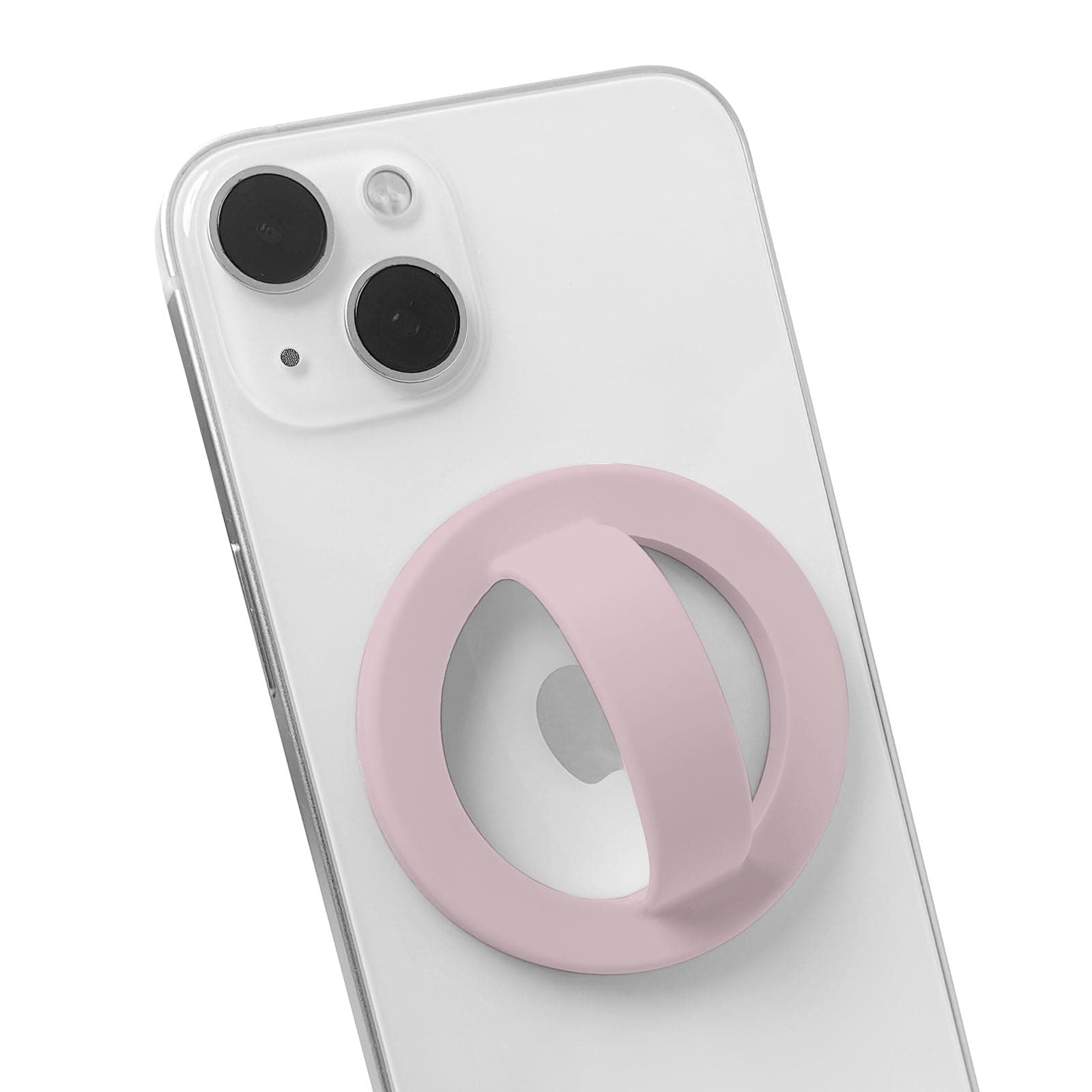 Magnetic Silicone Phone Grip | Super Strong Magnetic Design, 360° Rotation, Comfortable Grip, Compatible with iPhone 16/15/14/13/12 Series, Perfect for Selfies and Watching Videos (Pink)