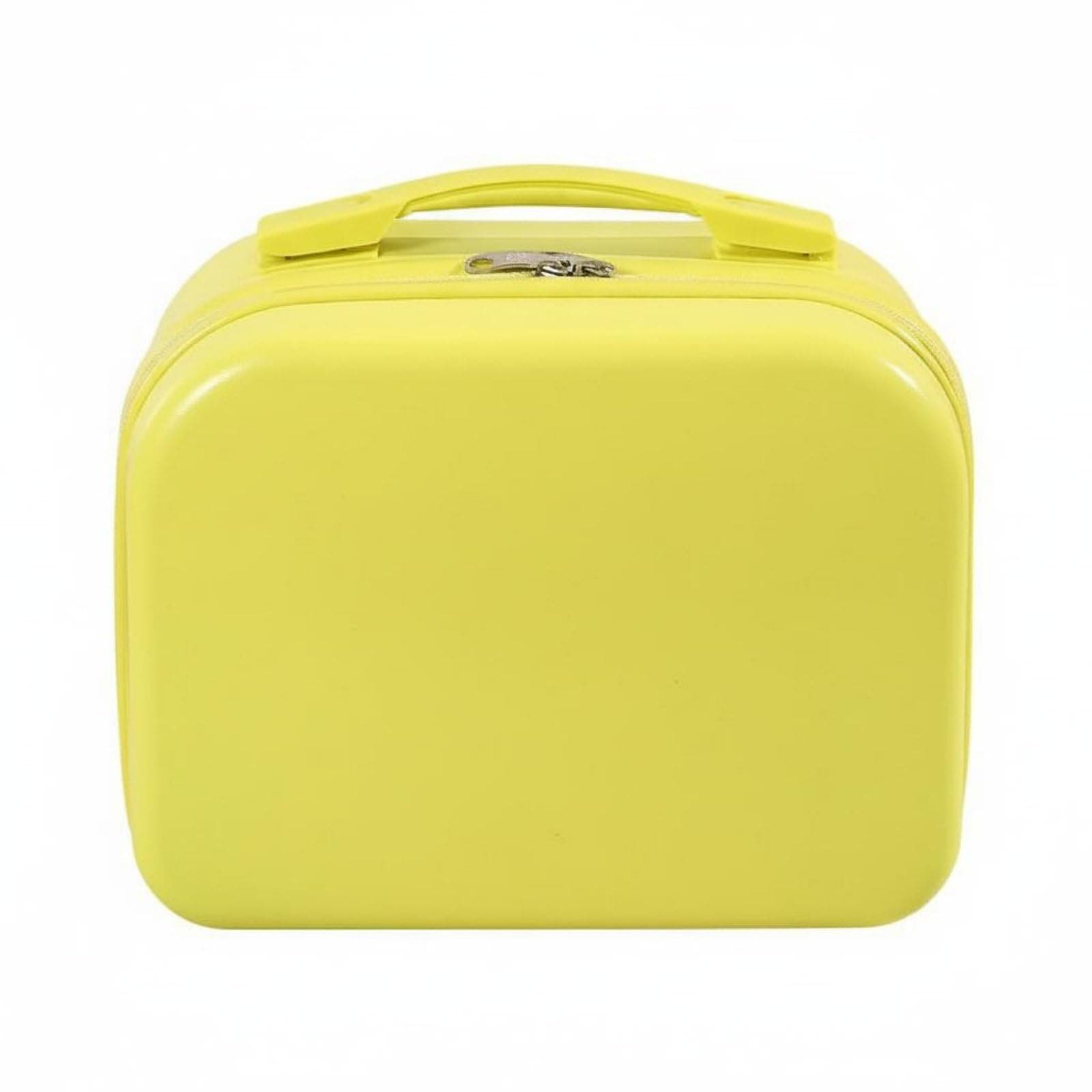 Kokiya Cosmetic Case Lightweight Makeup Suitcase Travel Box for Toiletries with PC Protection and Polyester Lining Suitable for Home Vacation Daily Use, Yellow, Yellow, 14 Inch