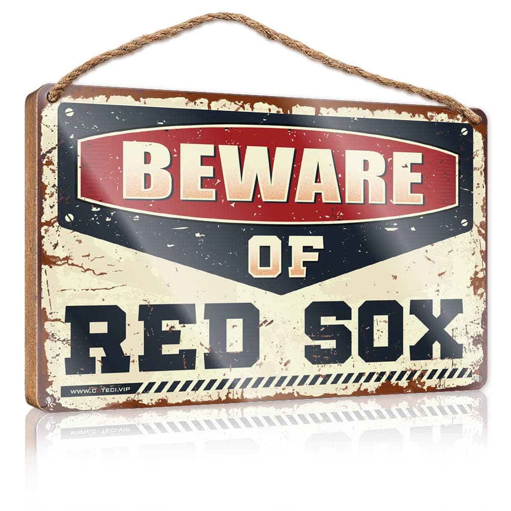 COTECI Farmhouse Wall Decor Signs Beware Of Red Sox Wooden Sign Outdoor Signs And Decor Room Accessories For Men (Size : 23X35CM)