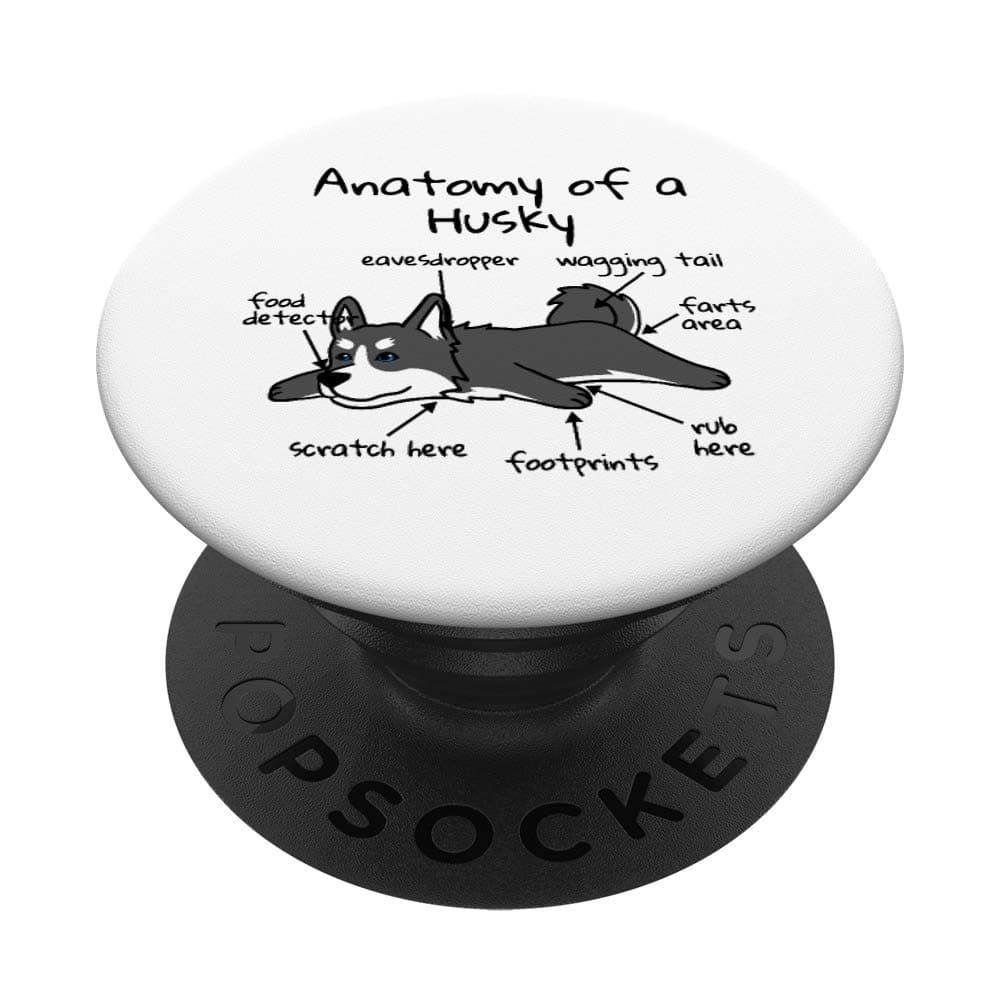 Anatomy Of A Husky Dog PopSockets PopGrip: Swappable Grip for Phones & Tablets
