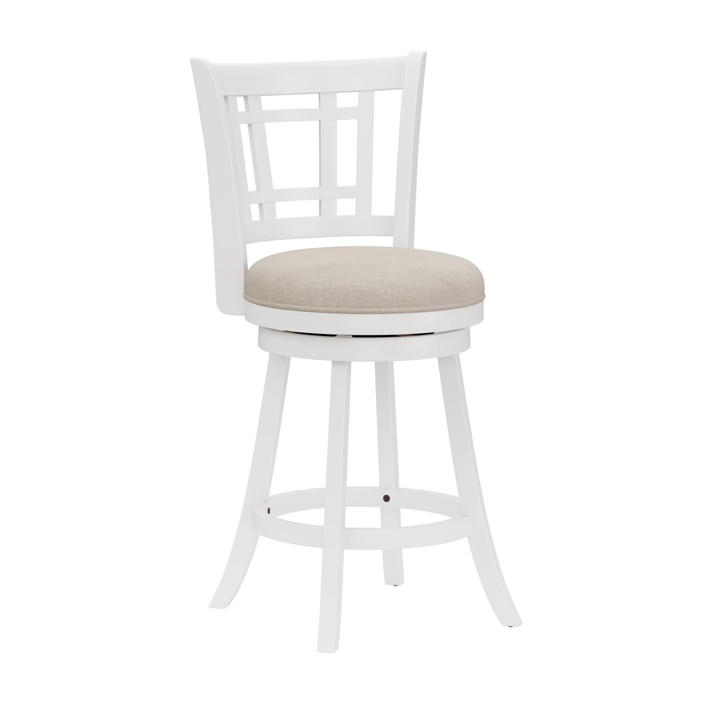 Hillsdale Furniture 4650-828 Hillsdale Fairfox Swivel Counter Stool, Height, White