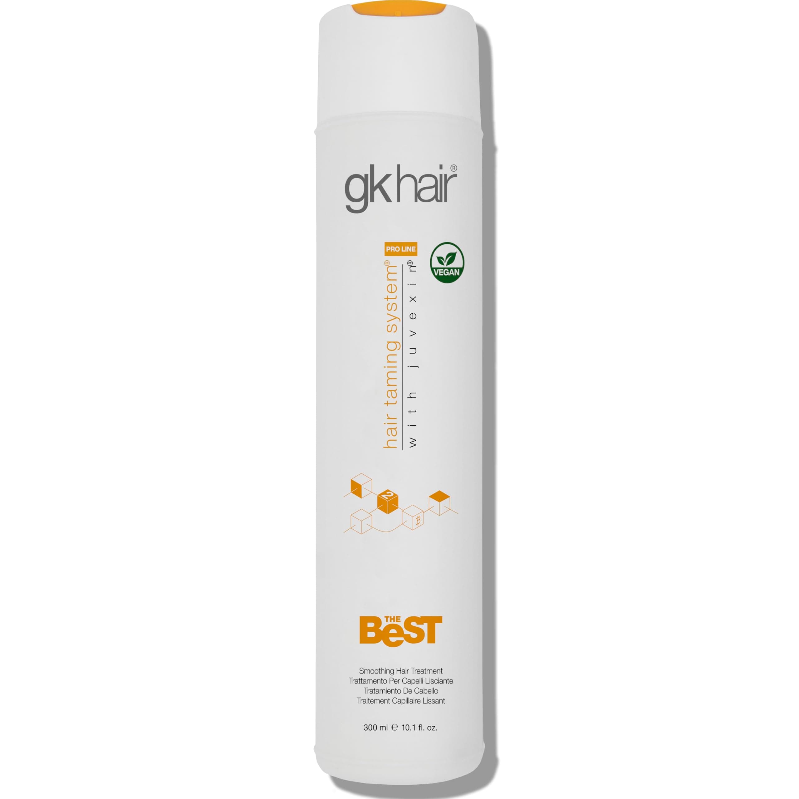GK HAIR Global Keratin The Best (10.1 Fl Oz/300ml) Smoothing Keratin Hair Treatment - Professional Brazilian Complex Blowout Straightening For Silky Smooth & Frizz Free Hair - Formaldehyde Free