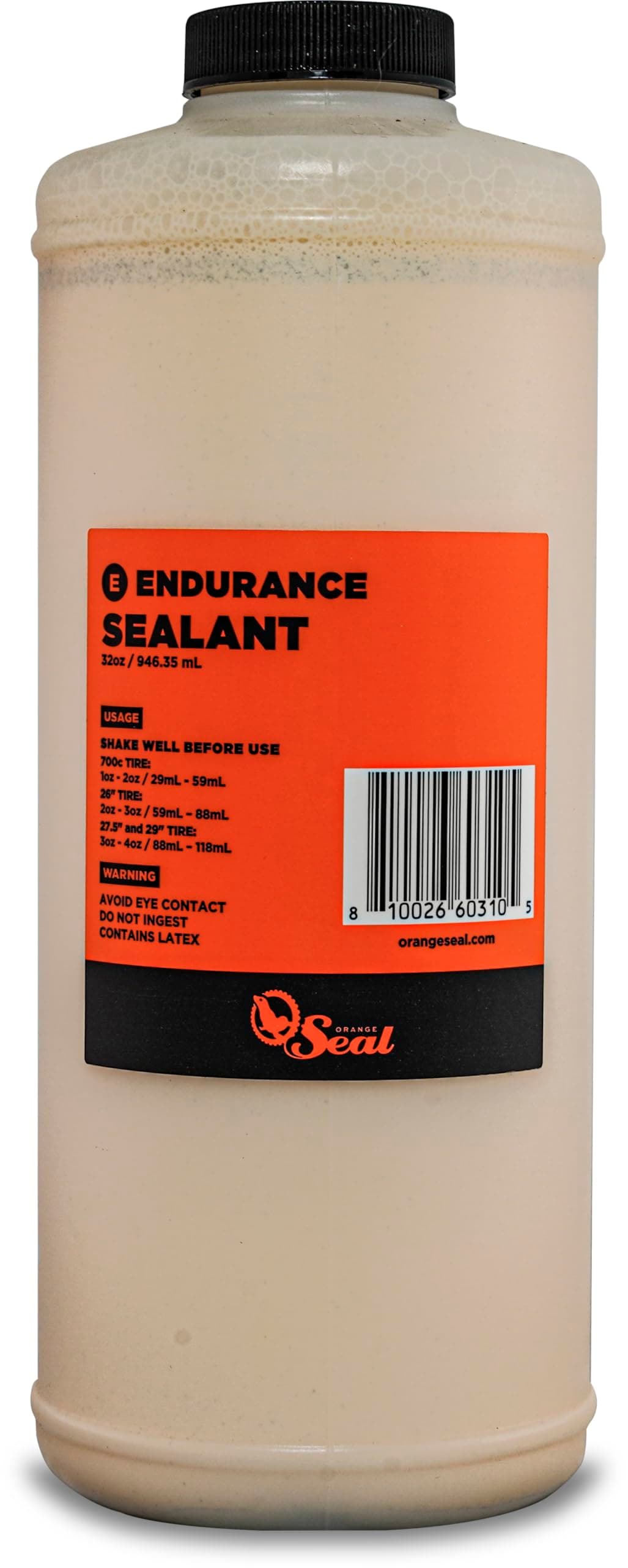 Orange Seal - Endurance Formula Tubeless Bike Tire Sealant | Long Lasting, Fast Sealing | for MTB, Road, CX and Gravel Bicycle Tires | 32oz Refill