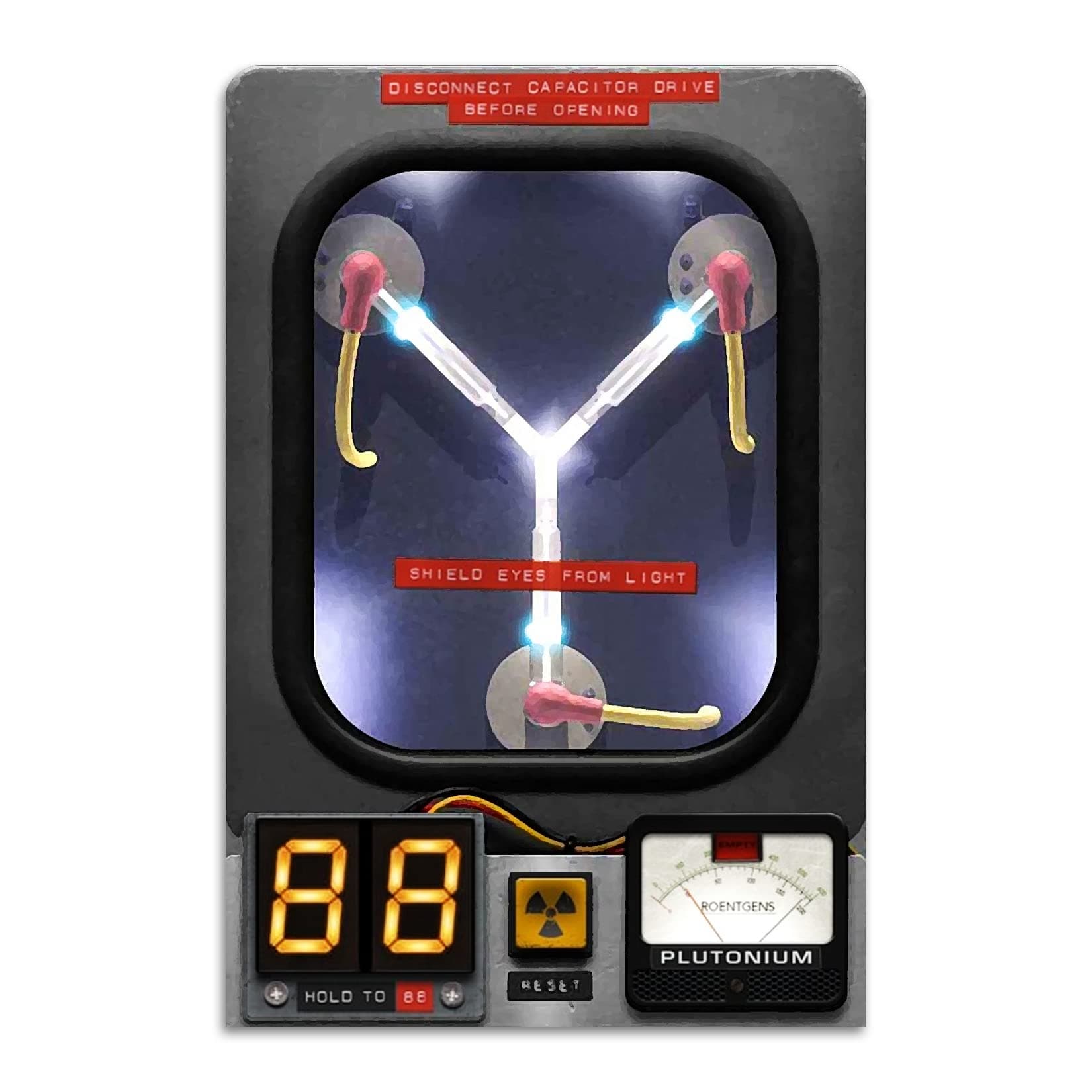 80s Movie Flux Capacitor Sticker Decal Notebook Car Laptop 3.5"x5.5" (Color)
