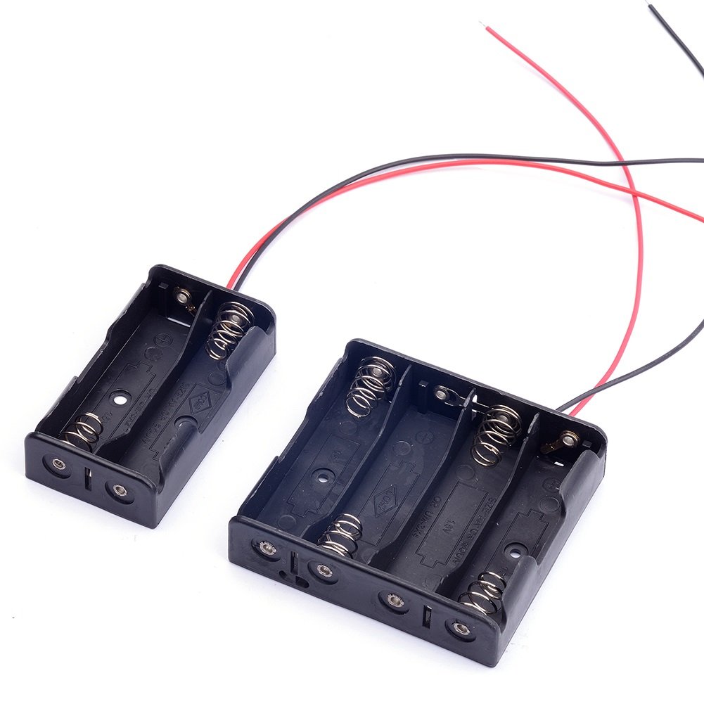 Cylewet Plastic Battery Storage Holder Case Holder Box for 4 X AA and 2 X AA with Wire Leads For Arduino CYT1028
