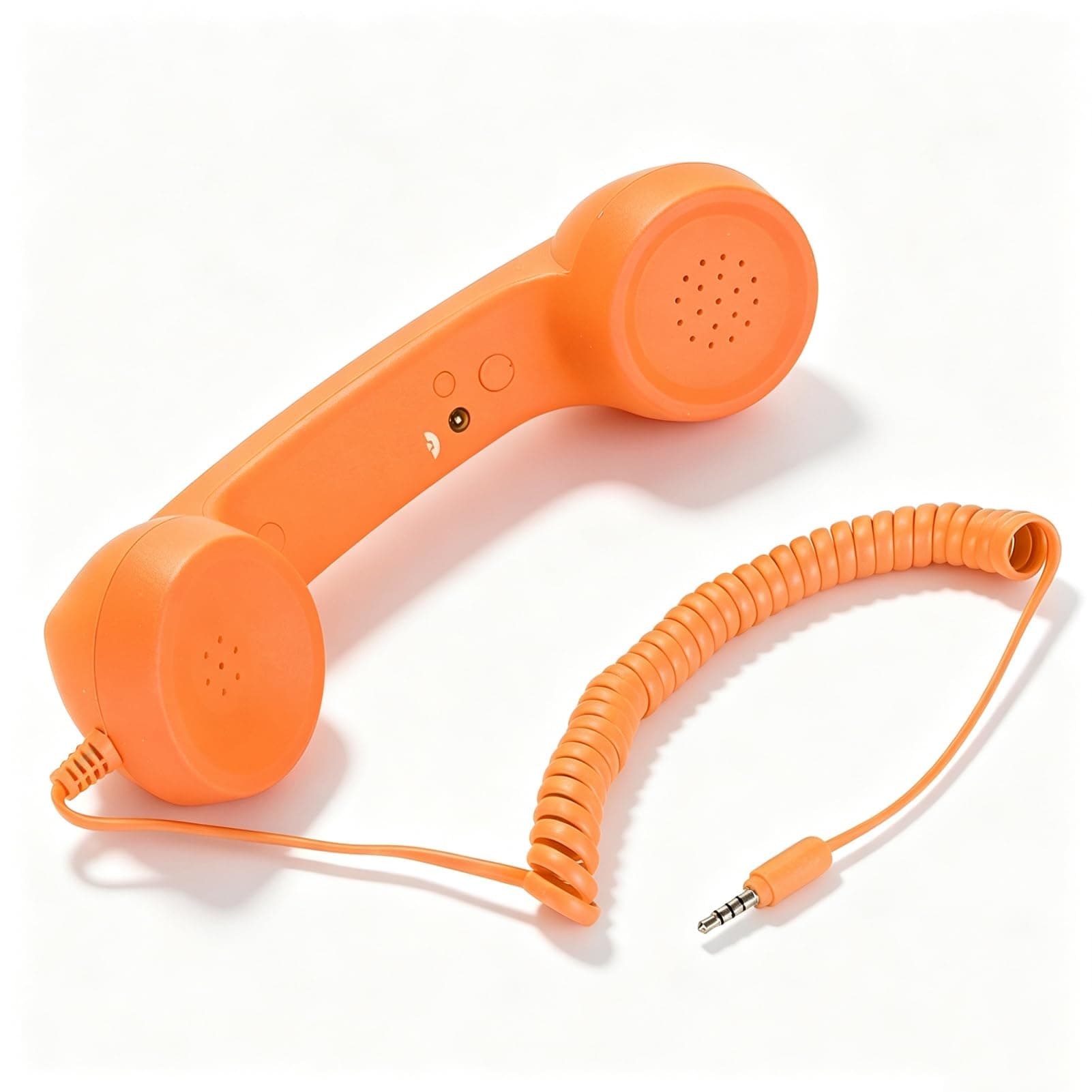 YUEHISY Retro Phone Handset, Vintage Receiver, Wired Handset (Orange)