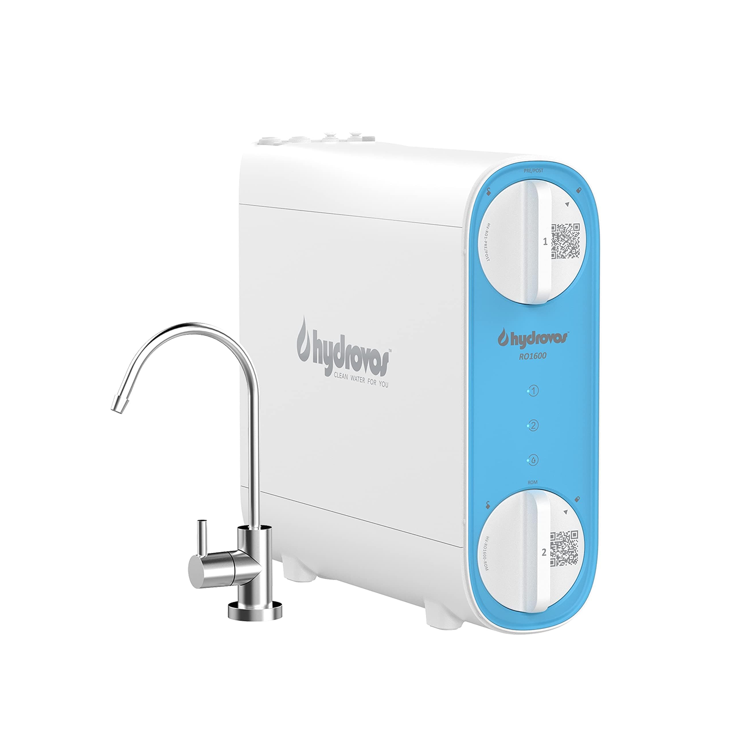 Hydrovos R1 Tankless Reverse Osmosis System 600G, NSF 372 Certified No-Lead, Reduces PFAS, TDS, Fluoride, Arsenic, Chlorine, Efficient 2:1 Drain Ratio, Under Sink RO Water Filter System