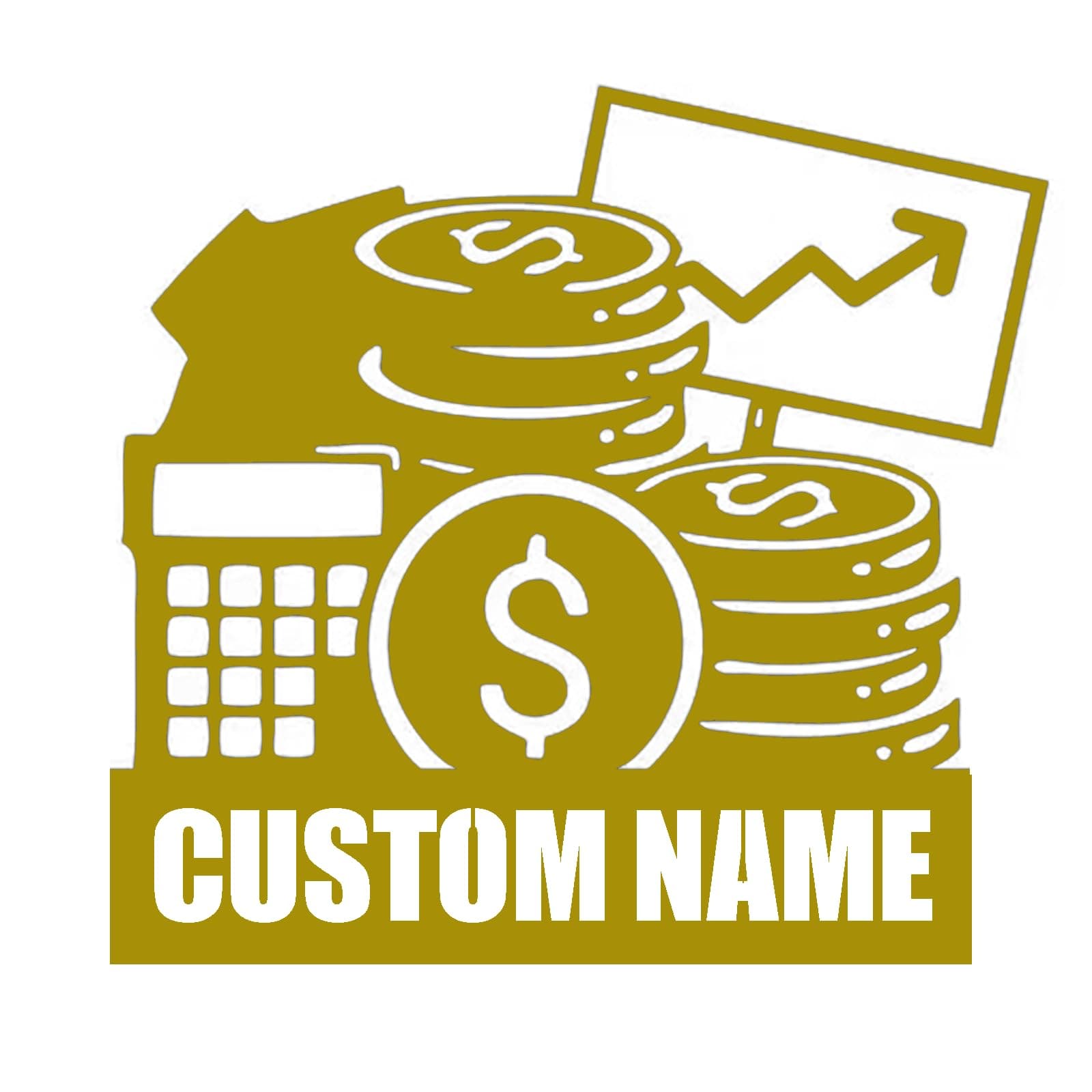 Custom Financial Advisor Metal Sign Personalized Accountant Office Wall Decor 1.2MM Magnetic Name Plate, Professional Finance Gift for Wealth Manager CPA Money Planner Retirement (Style 1)
