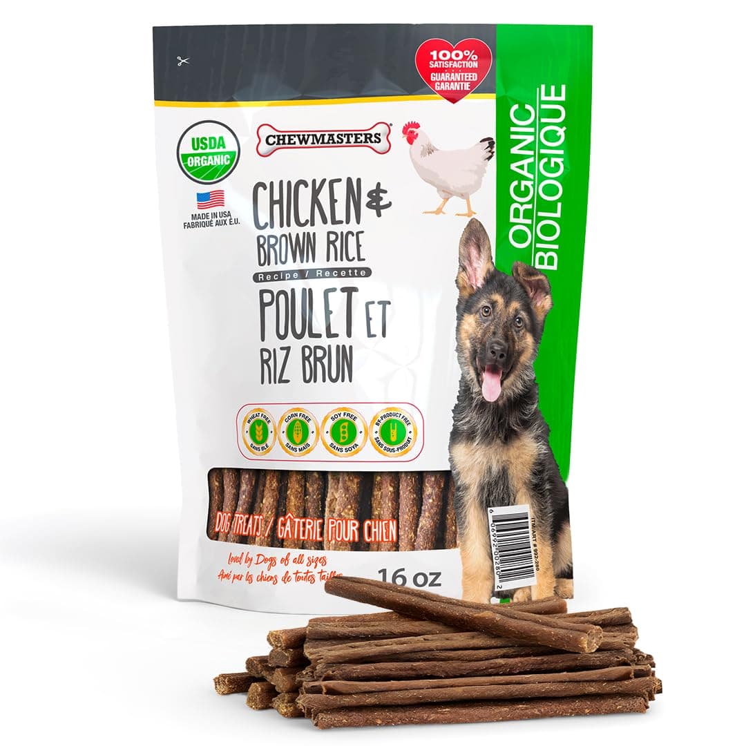 Chewmasters Organic Chicken and Brown Rice Dog Treats for Training - 16 oz