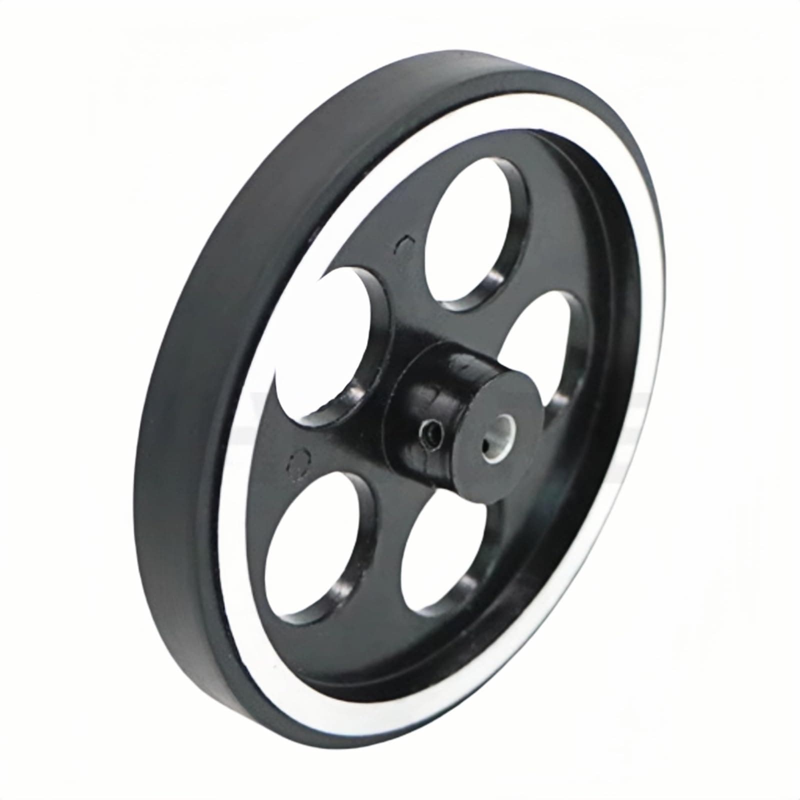 MiJunHD 95mm Metal Drive Wheel Inner Dia 8mm Aluminum Master Wheels Rubber Tires for Smart Robot Chassis Car 1Pc