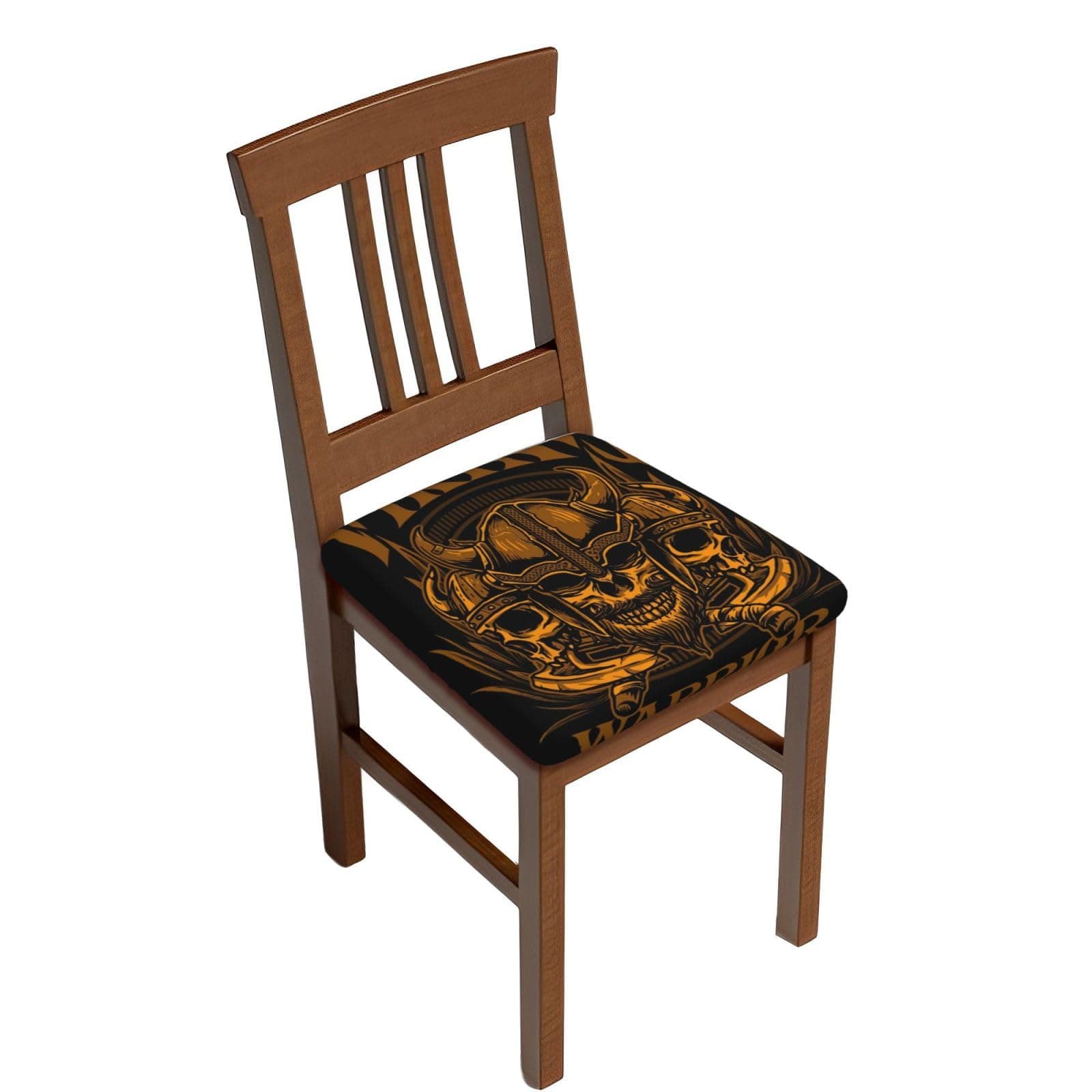 Loklneyk Viking Warrior Chair Covers Set of Two Pieces Stretch Removable Washable Seat Cover for Kitchen Dining Room