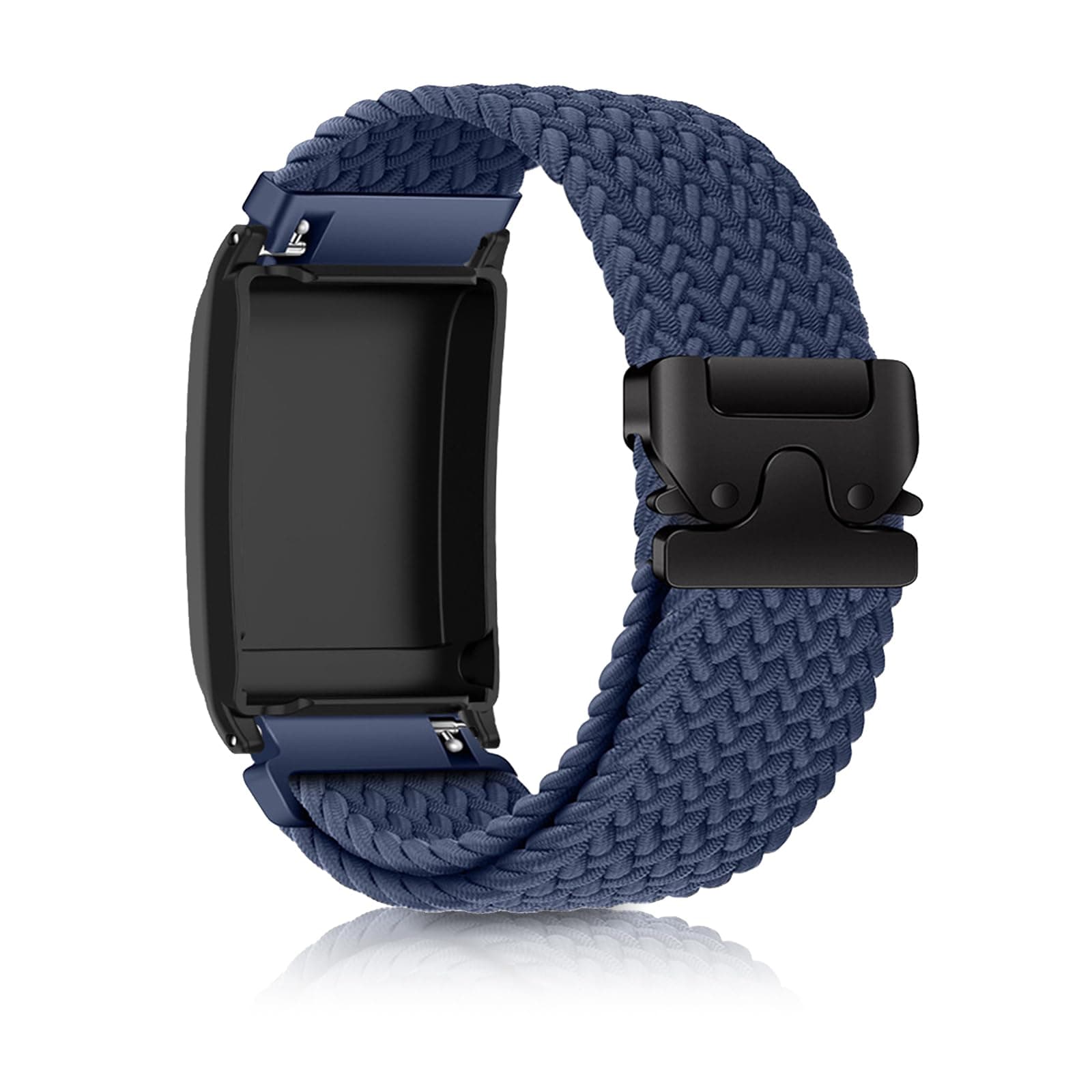 SUGARJAR High Stretchy Braided Nylon Watch Bands Compatible with Whoop 5.0/4.0, Soft Elastic Adjustable Breathable Replacement Strap for Fitness,Running,Sleep, Women&Men, Deep Blue