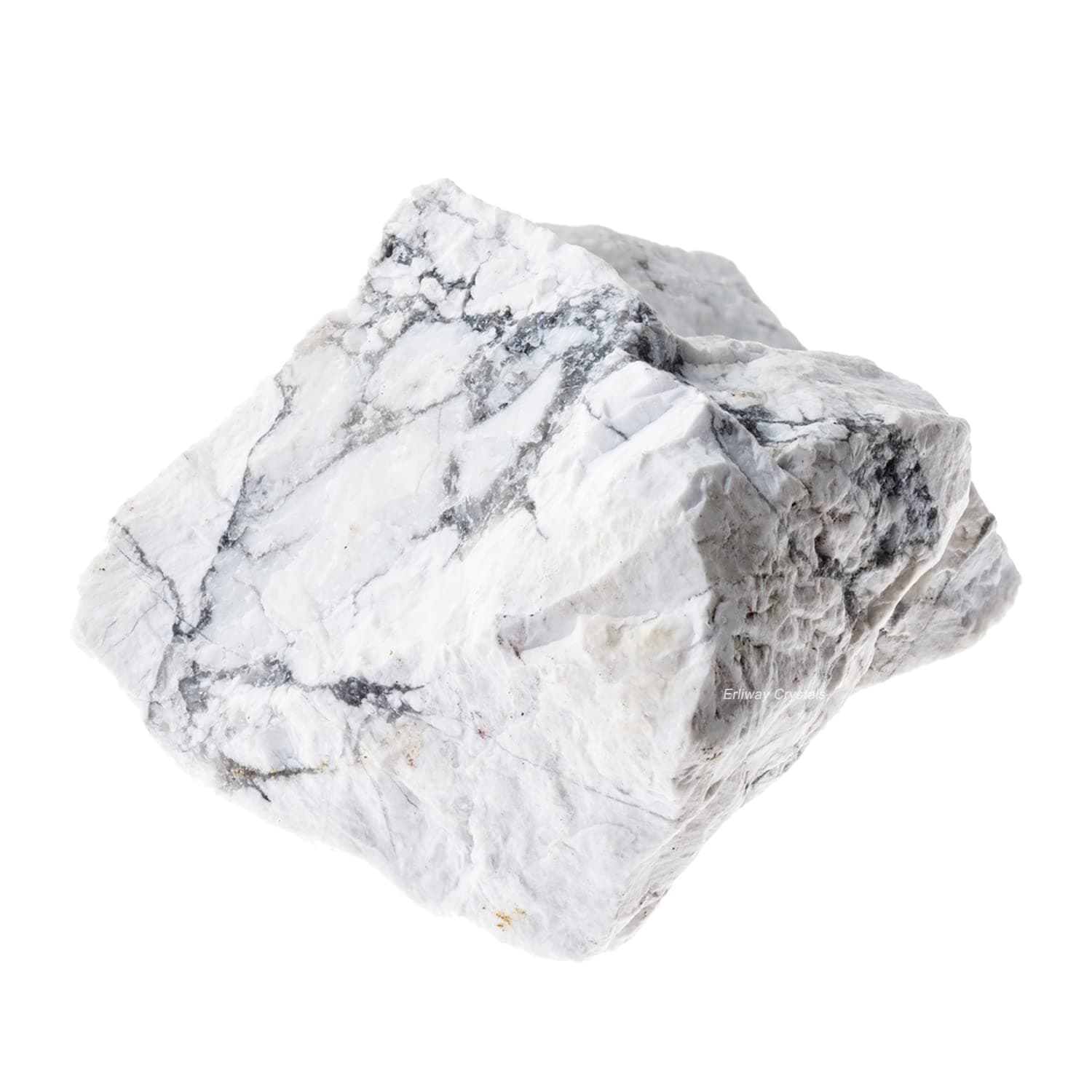 Erliway White Howlite Raw Crystal Stone Large 1.25-2.0" Healing Crystals