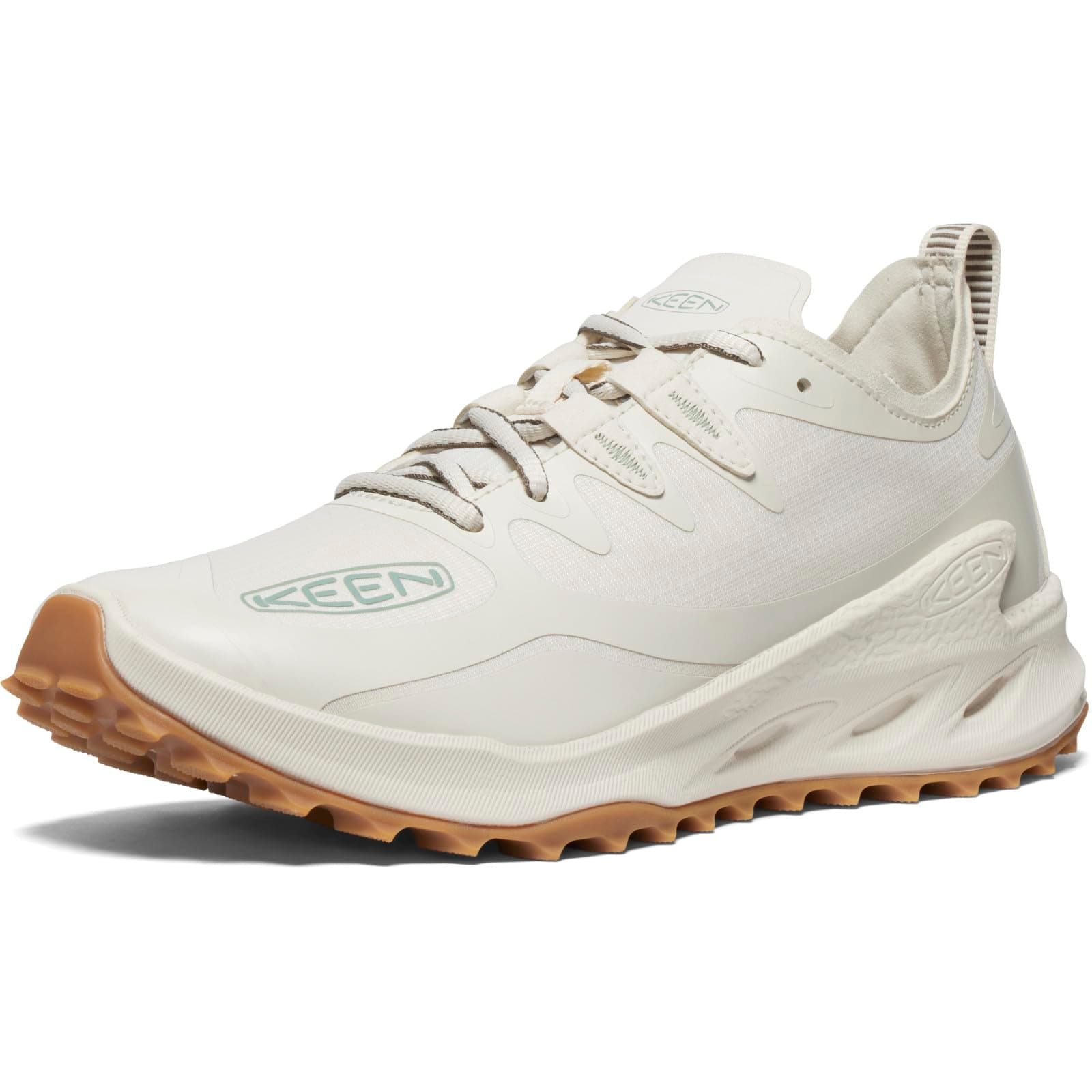 KEEN Women's Zionic Speed Low Height Breathable All Terrain Hiking Shoes, Birch/Granite Green, 7 CA