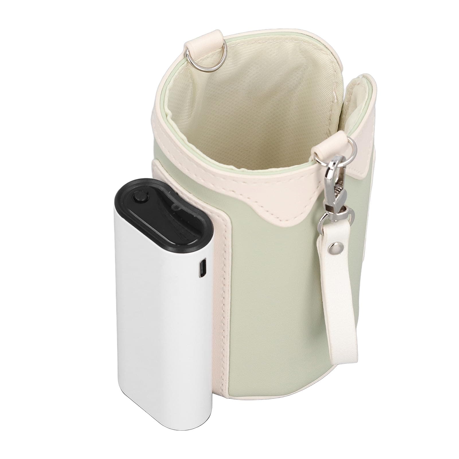 Yctze Portable Bottle Warmer with Digital Display - Adjustable 21 Gears Temperature Control & 6400mAh Rechargeable Milk Warmer Bag for Home & Travel (Green)
