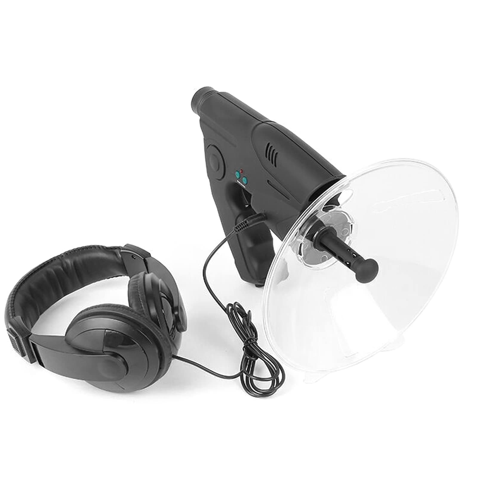 Karlak Parabolic Sound Collecting Dish 8X Monocular with Headphone Sound Amplifier Listening Device for Long Distance Birdwatching and Listening Bird Listening Device