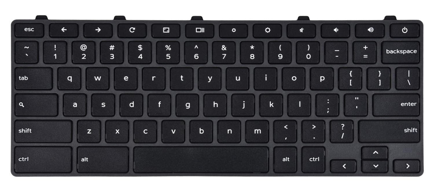 Replacement Keyboard for Dell Chromebook 11 3100 3110 & Chromebook 11 5190, Dell Chromebook 3100 3110 5190 Keyboard with Power Key US Layout P/N: 0H06WJ 0RFXCF 00D2DT