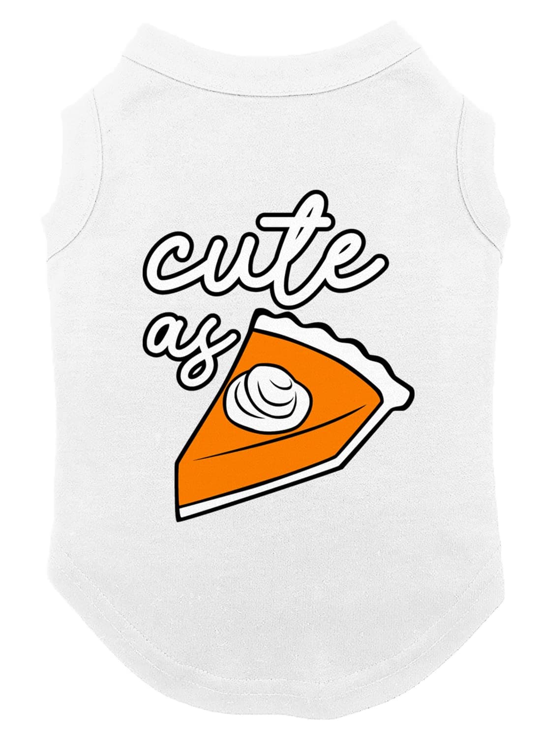 Cute As Pie - Pumpkin Adorable Cutie Dog Shirt (White, Small)