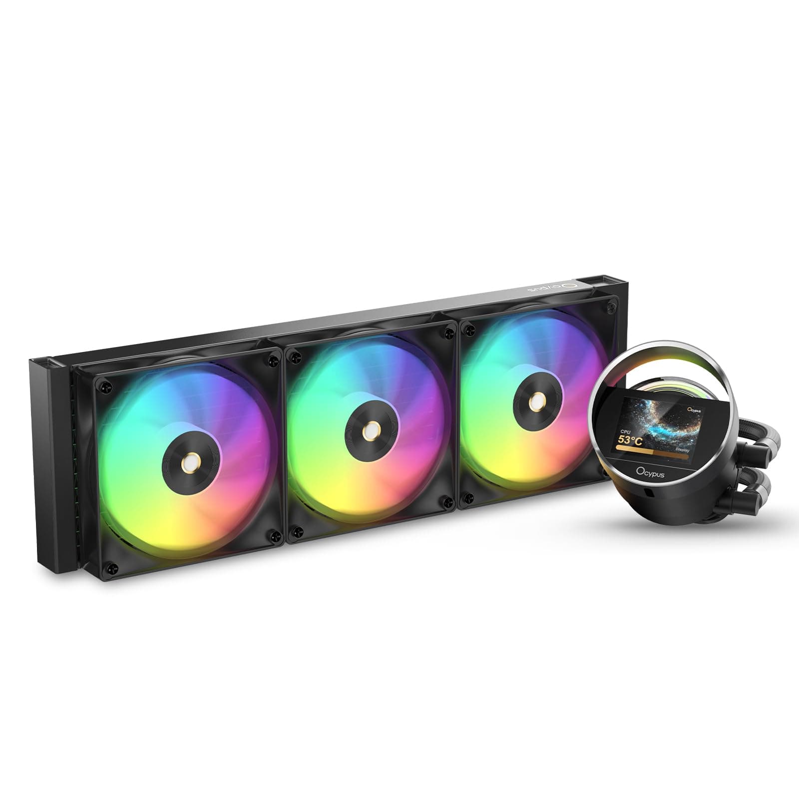 Ocypus Sigma L36 BK ARGB 360mm AIO Liquid CPU Cooler with 2.4" LCD Display