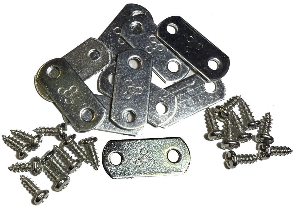 20 Pack Flat (0/0") Offset with 40 pcs 6 X 3/8" Pan-Head Screws Included