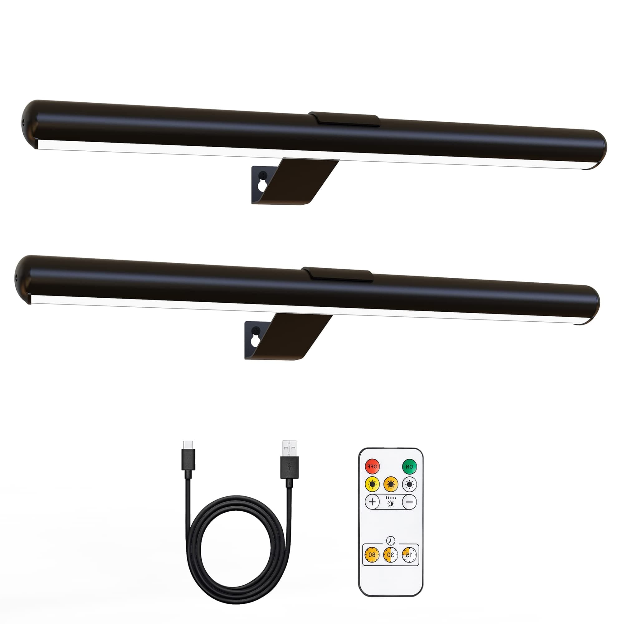 Wireless Picture Light 2pack 13inch with Remote Control,Rechargeable Battery Painting Light for Art Display,Wall Led Accent Art Light for Gallery Pictures Painting Dartboard Full Metal Dimmable Timer