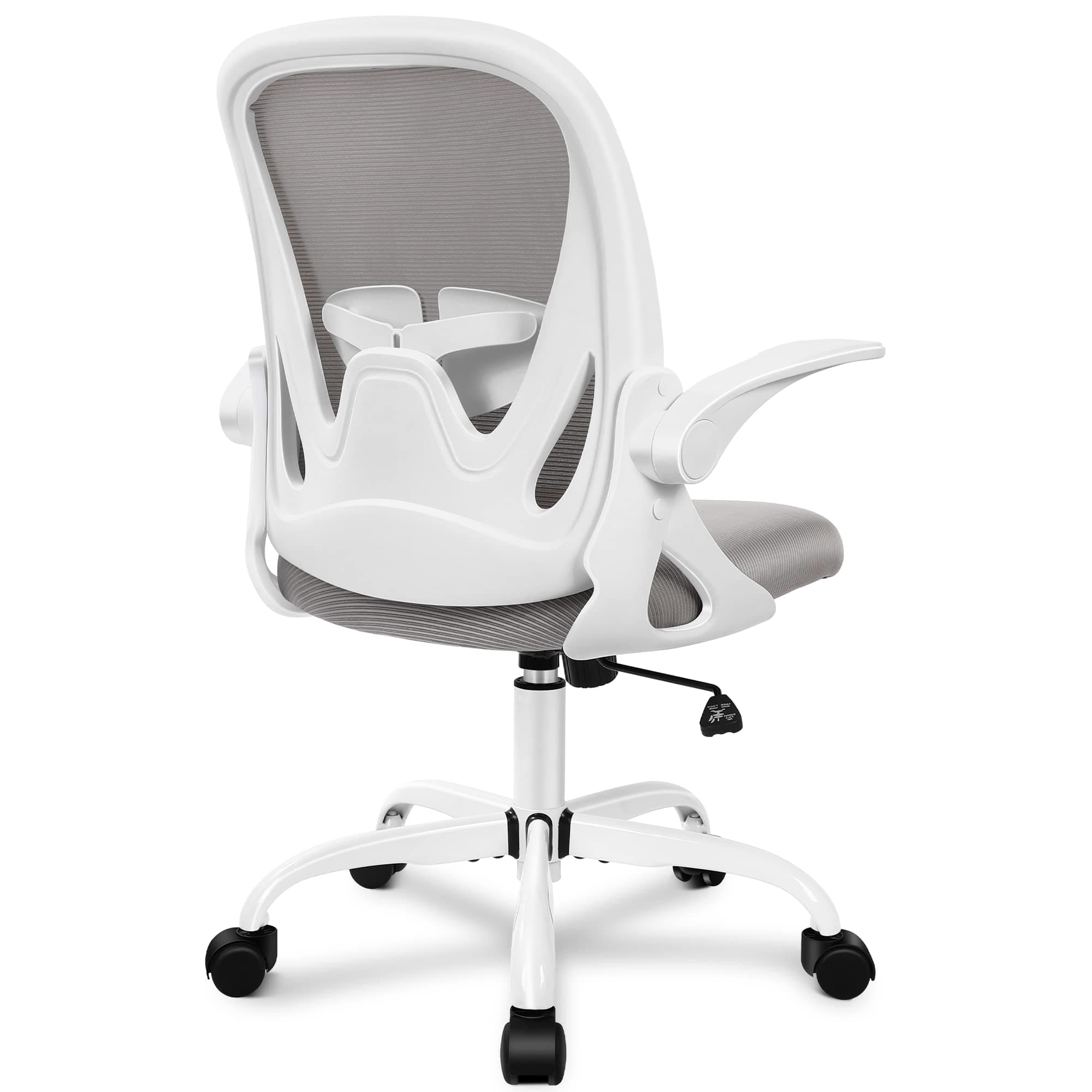 Office Chair Primy Ergonomic Desk Chair with Adjustable Lumbar Support and Height, Swivel Breathable Desk Mesh Computer Chair with Flip up Armrests for Conference Room(Gray)