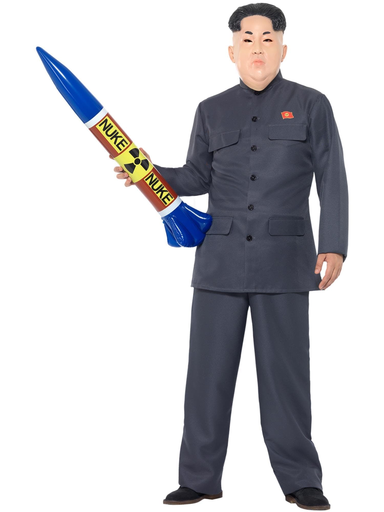 Smiffys Dictator Costume for Adults, Grey Military-Style Outfit with Matching Jacket & Trousers, Historical or Political Fancy Dress Uniform, Themed Parties, Parades & Stage Events, Medium
