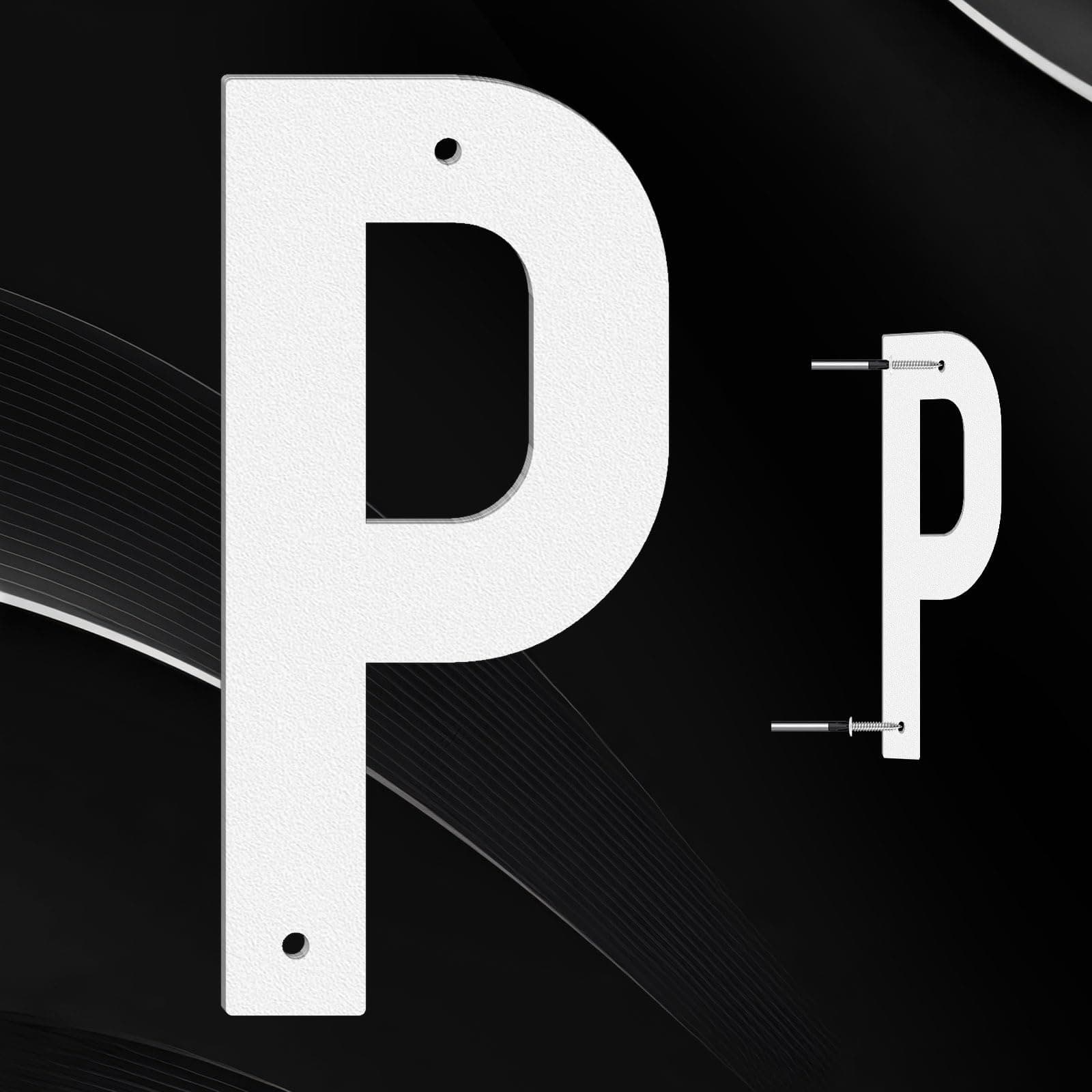 useNumber-3,4,5,6,7,8 Inch House Numbers for Outside,Unique Metal Address Numbers for House,Weatherproof Outdoor House Numbers with Available A-Z Letters, Metal Letters for Outdoor Signs(4", White P)