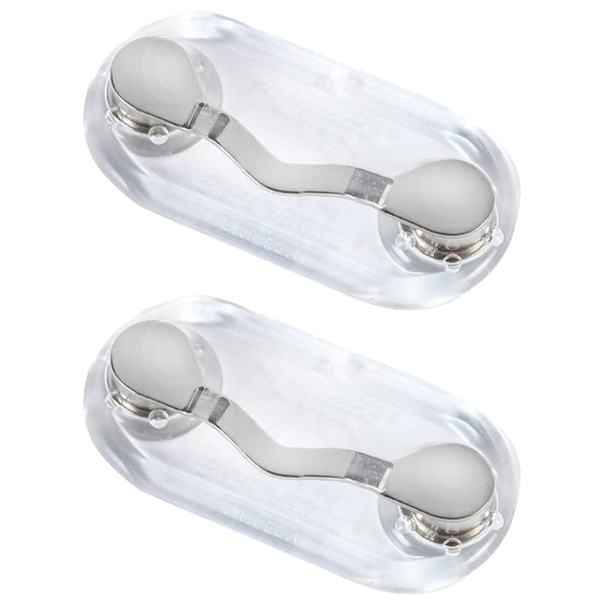 Readerest Magnetic Eyeglass Holders (2 Pack), Secure Clip for Reading Glasses, Sunglasses & ID Badges, Glasses Holders for Readers, Dad Gift, Eyewear Accessories Made in The USA (Stainless Steel)