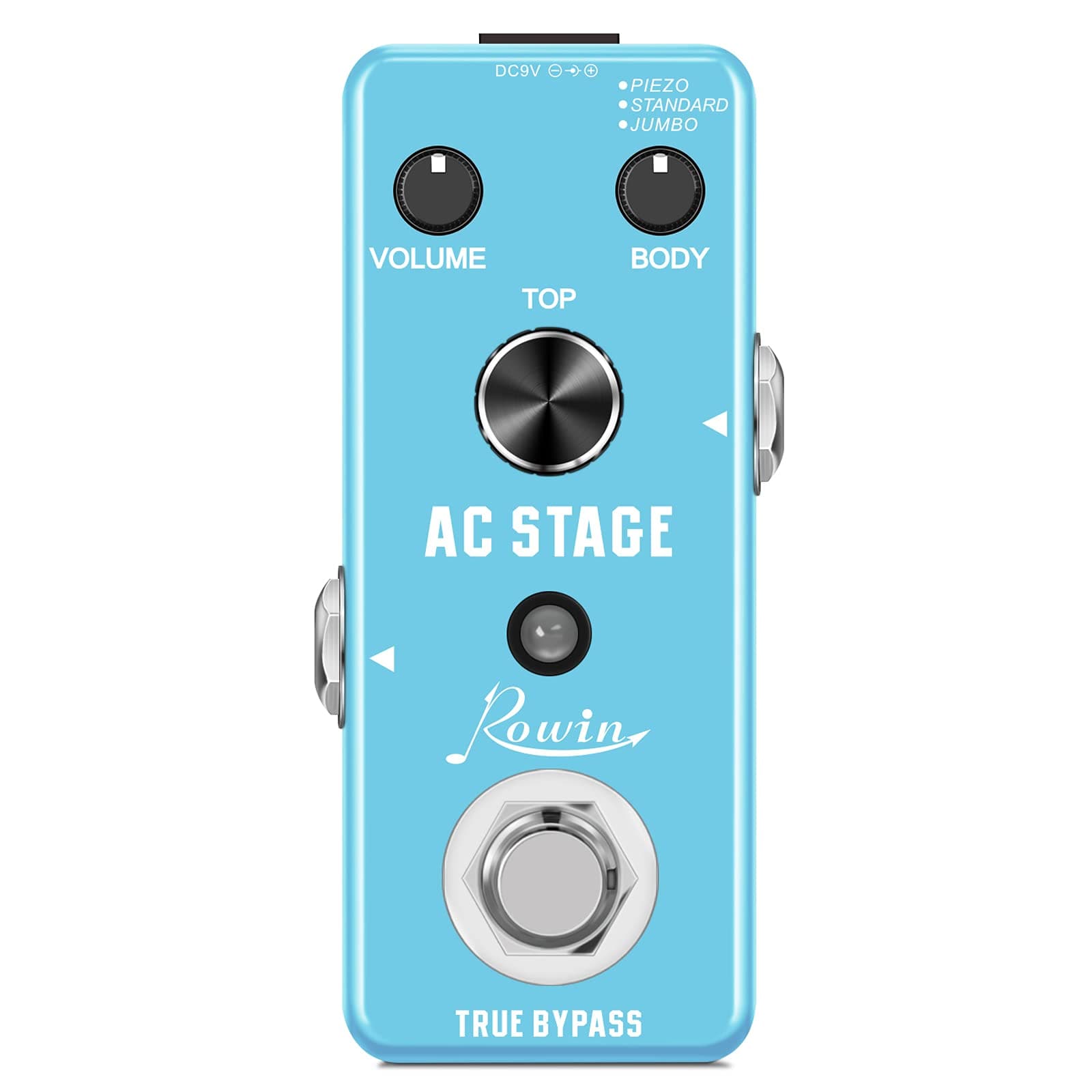 Rowin Harmonizer Digital Guitar Effect Pedal Polyphonic Pitch Shifter Octave Harmonic Mini Single Effect with True Bypass LEF-3807