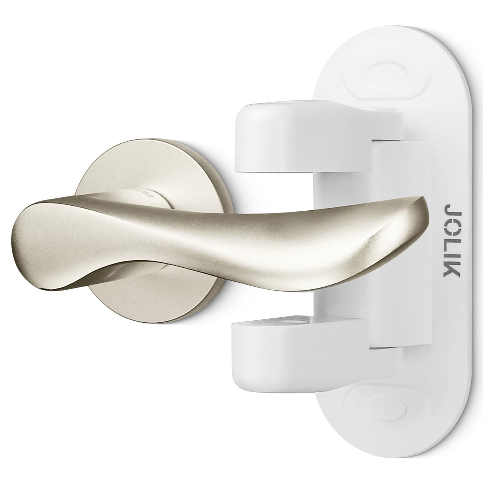 Jolik Door Lever Lock (2 Pack) Child Proof Doors & Handles Premium Bonding Adhesive - Child Safety