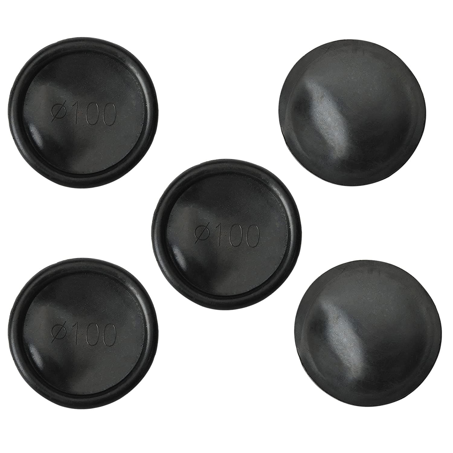 Heyiarbeit Wire Grommets 100mm Mounting Dia Wire Protector Oil Resistant Armature Rubber Grommets, for Wiring Cable Protector Black Tone 5pcs