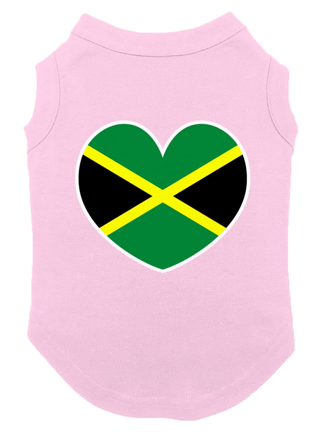 Jamaica Heart - Jamaican Pride Love Dog Shirt (Pink, 3X-Large)