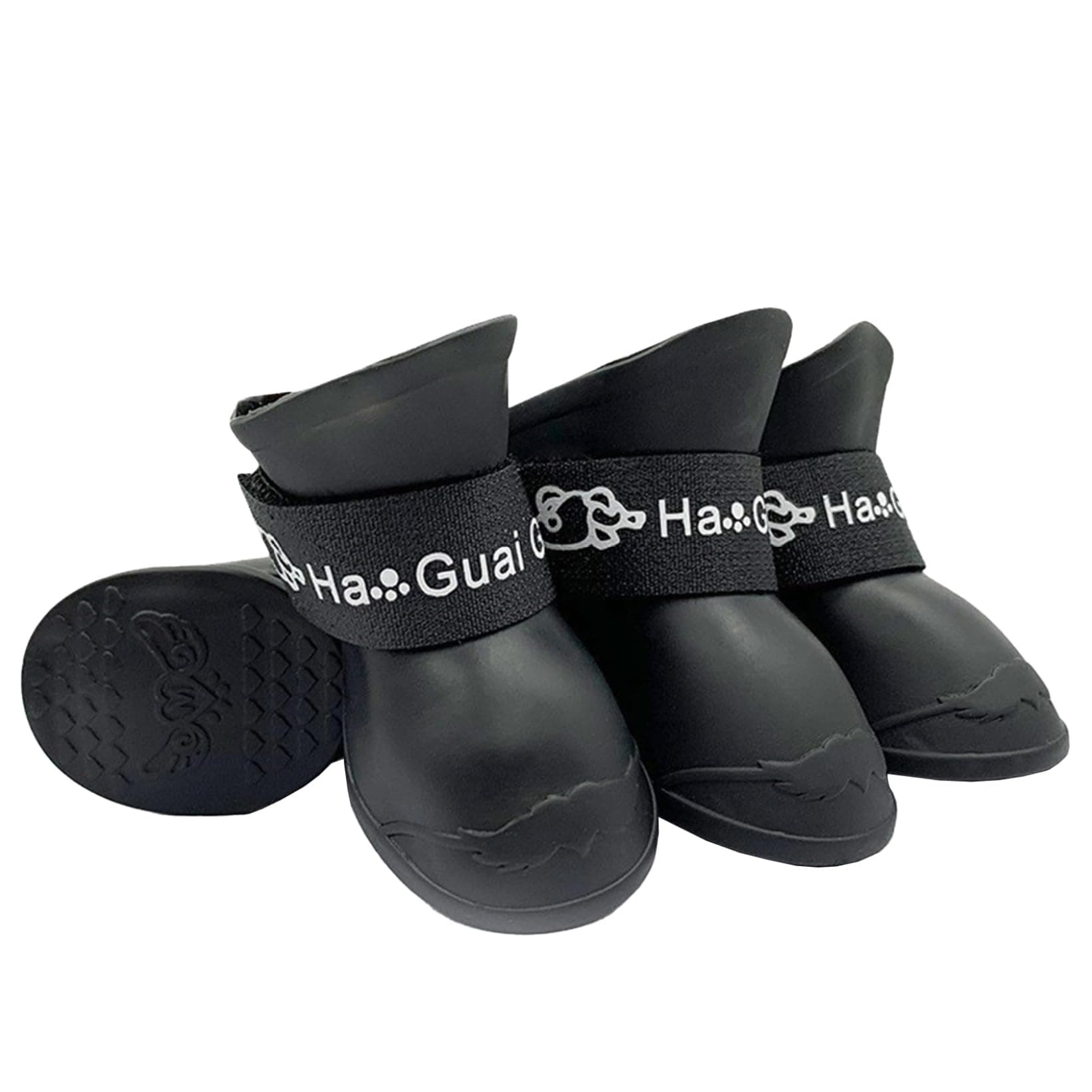 Zaldita Dog Shoes for Rainy Days Nonslip Rubber Sole Waterproof Pet Boots for Walking Paw Protector Small Dogs Black Small