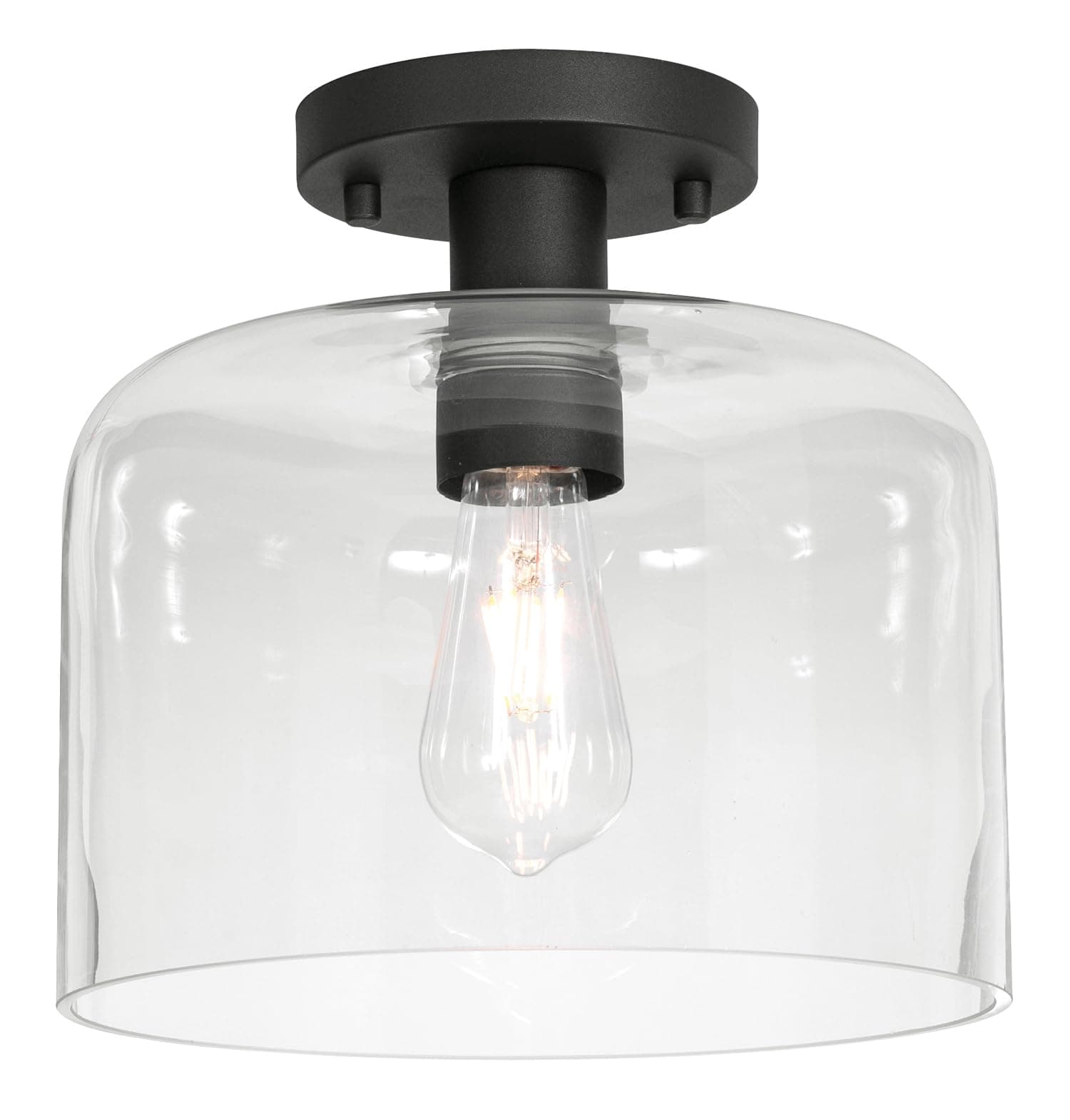 AFX Elsa 10'' Med Base Semi-Flush - Black