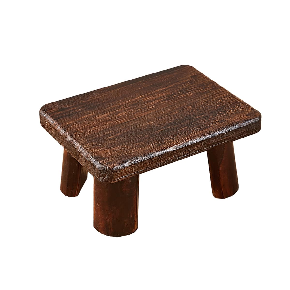 SINOBEST Wooden Stool, Bedside Step Stool, Step Ladder for Kitchen & Bathroom, Foot Rest Stool, Super Sturdy Hold Up to 500 LBS (14.2"x10.6"x7.1")
