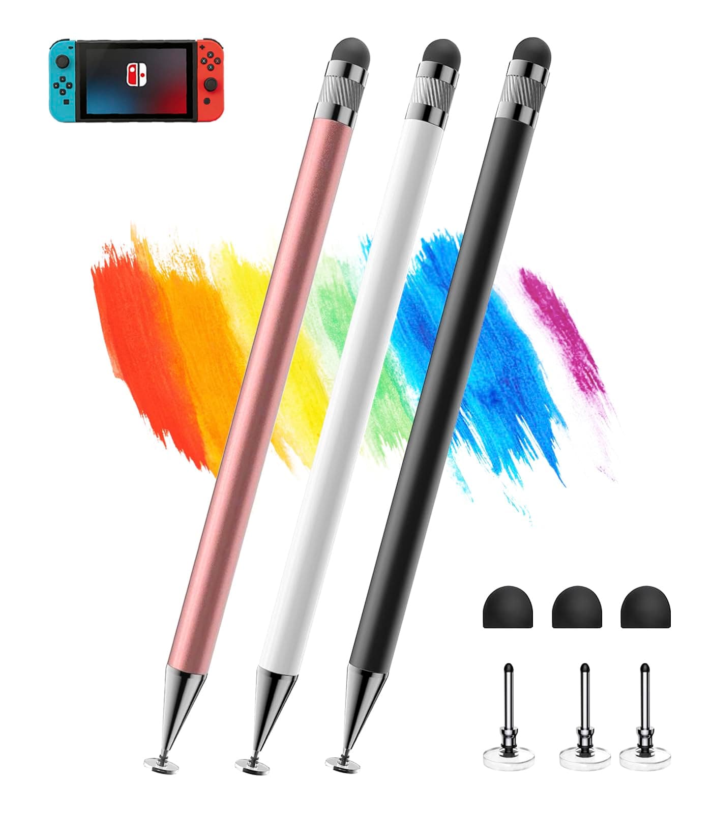 Kenkor Stylus(3pcs),2-in-1 Stylus Pen for Touch Screen, Stylus Pen for iPad