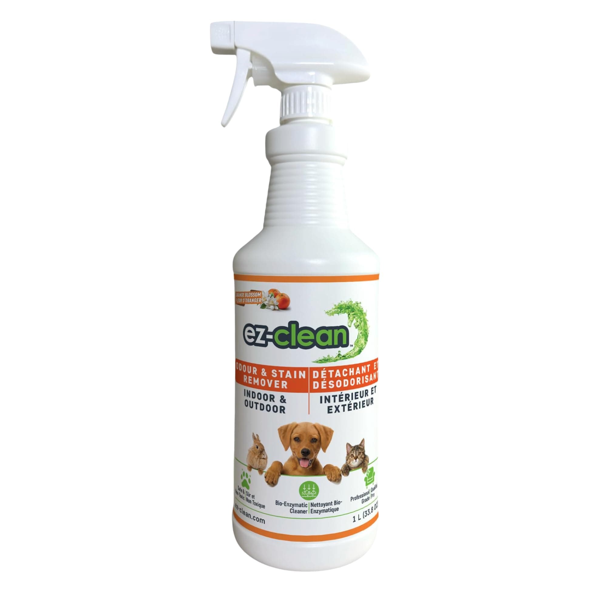 ez-clean BioEnzyme Odour & Stain Remover - 1 L Spray - Orange Blossom Scent