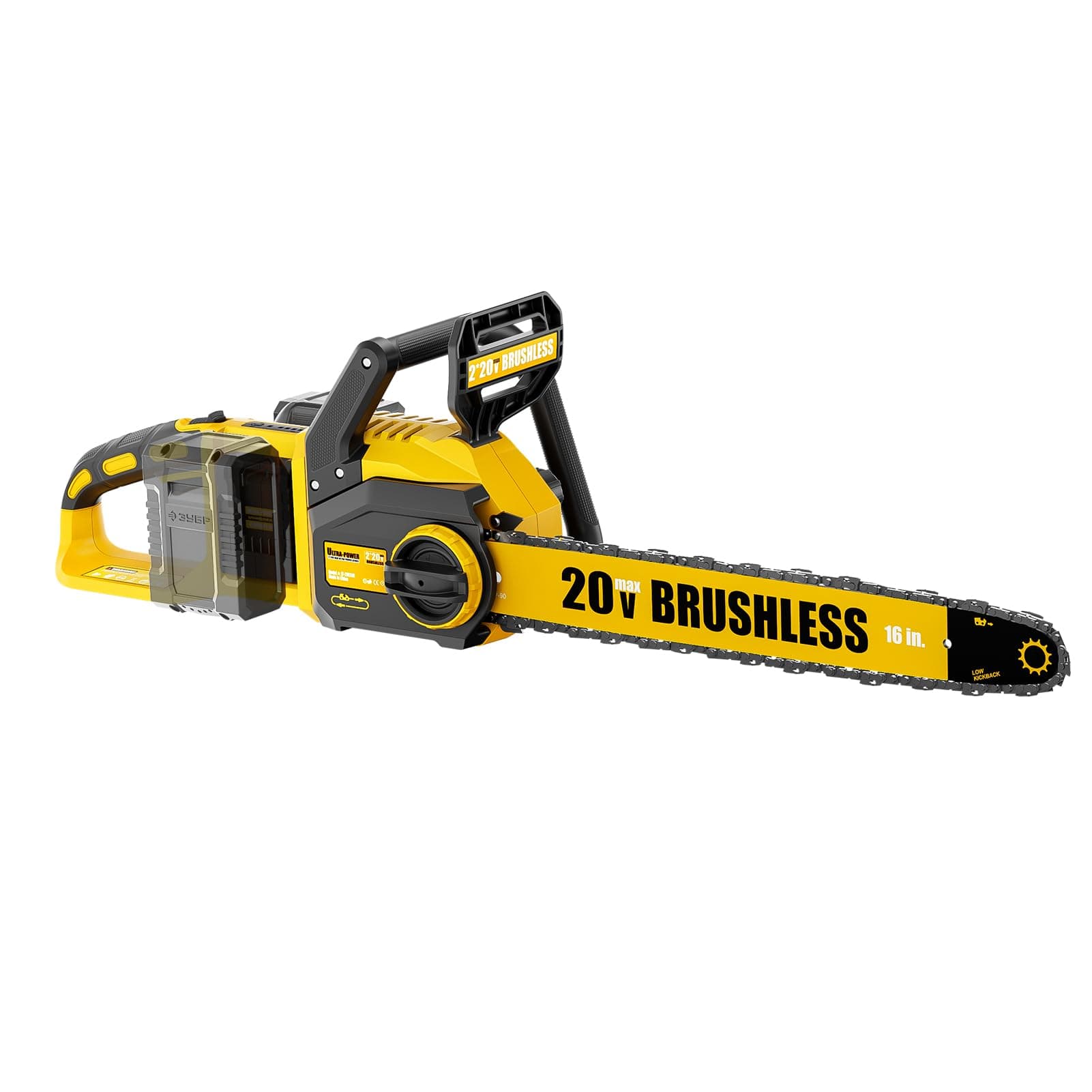 Pyrcruax 40V Brushless Chainsaw Compatible with DeWalt 20V MAX, Tool Only