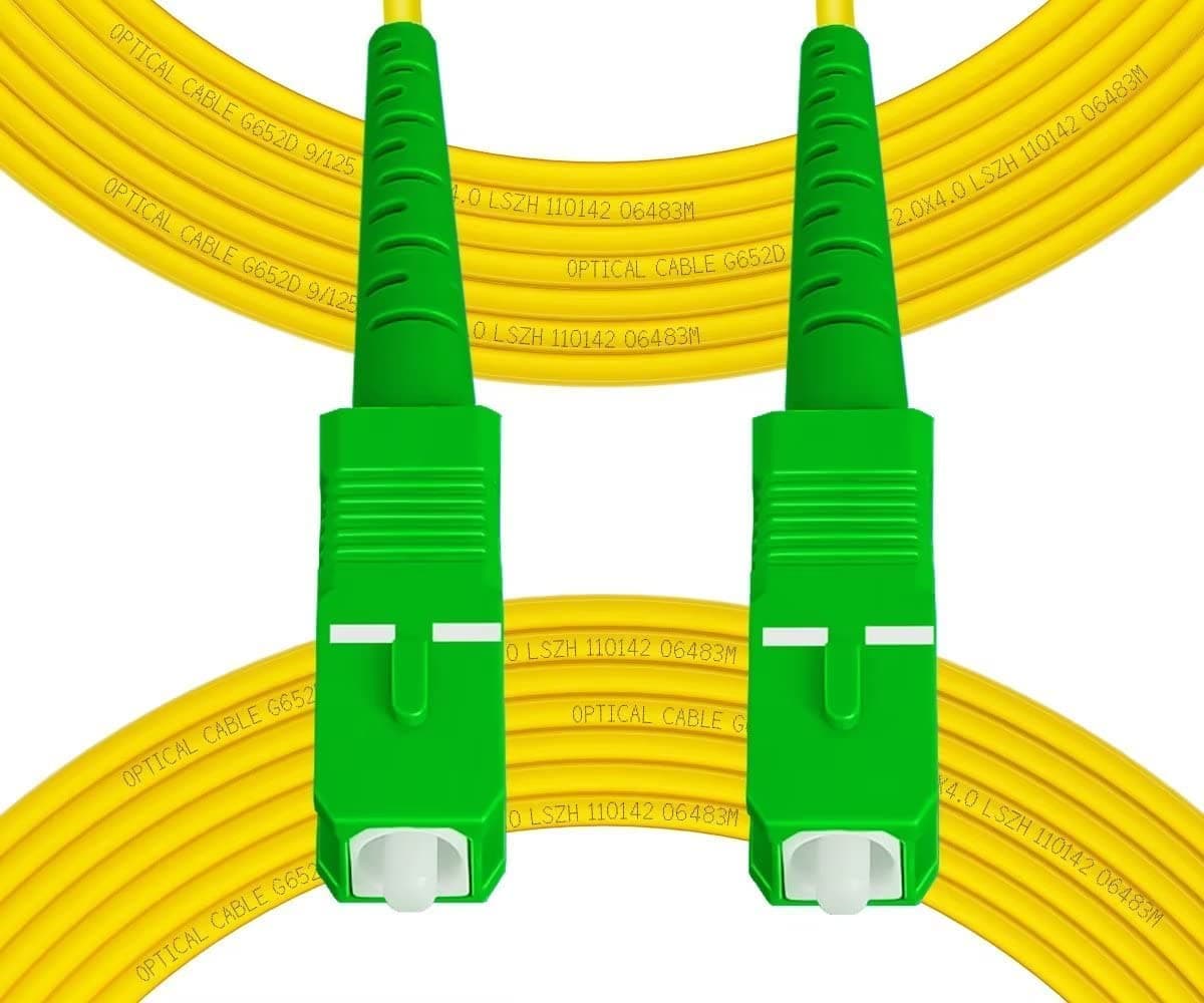 Fibergaga Fiber Optic Cable (2m(6.6ft), Simplex OS2 SC/APC to SC/APC, 5)