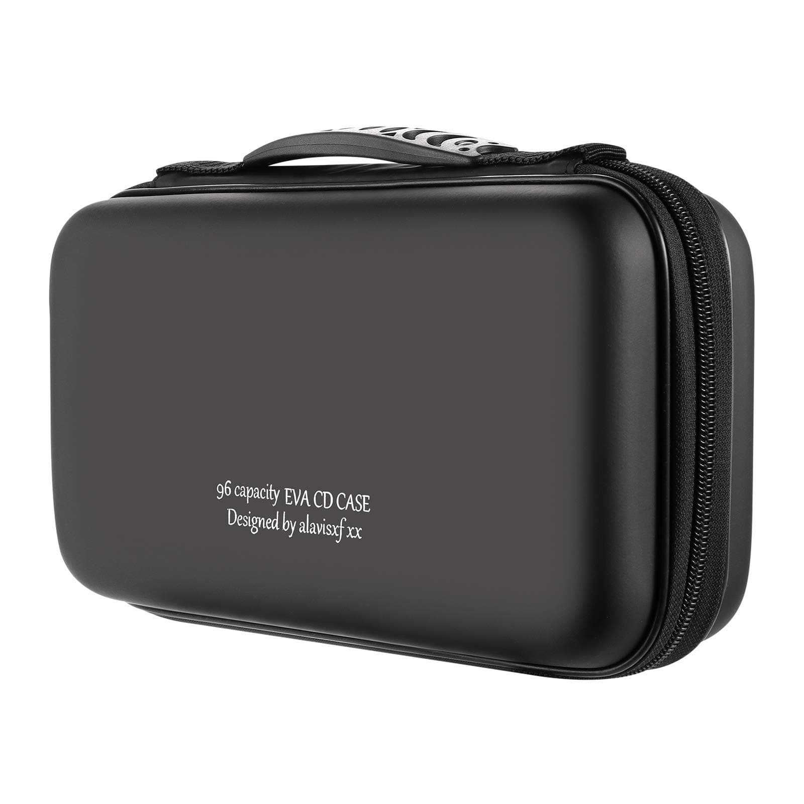 CD Case, alavisxf xx 96 Capacity Hard EVA Blu-ray Storage Orangier Wallet Bag Protable CD Case Holder for Car Home Travel (Black96, 96 Capacity)