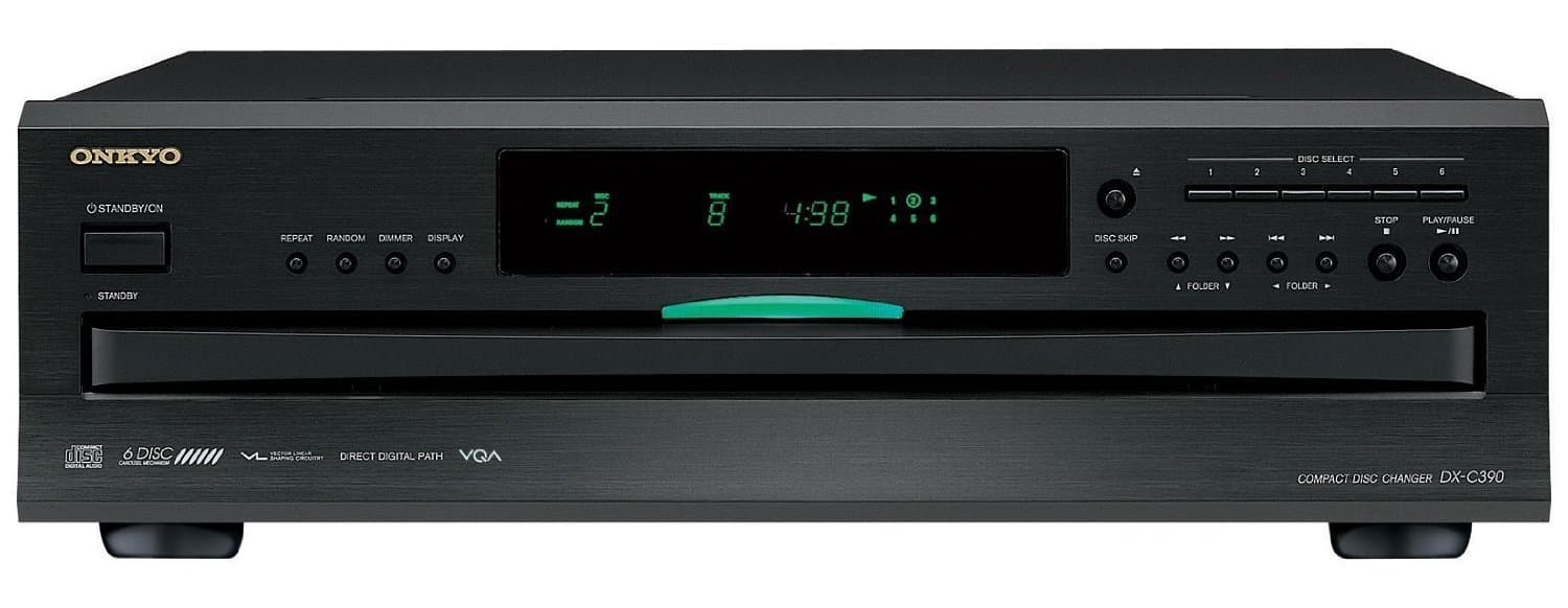 Onkyo DXC390 6 Disc CD Changer,Black