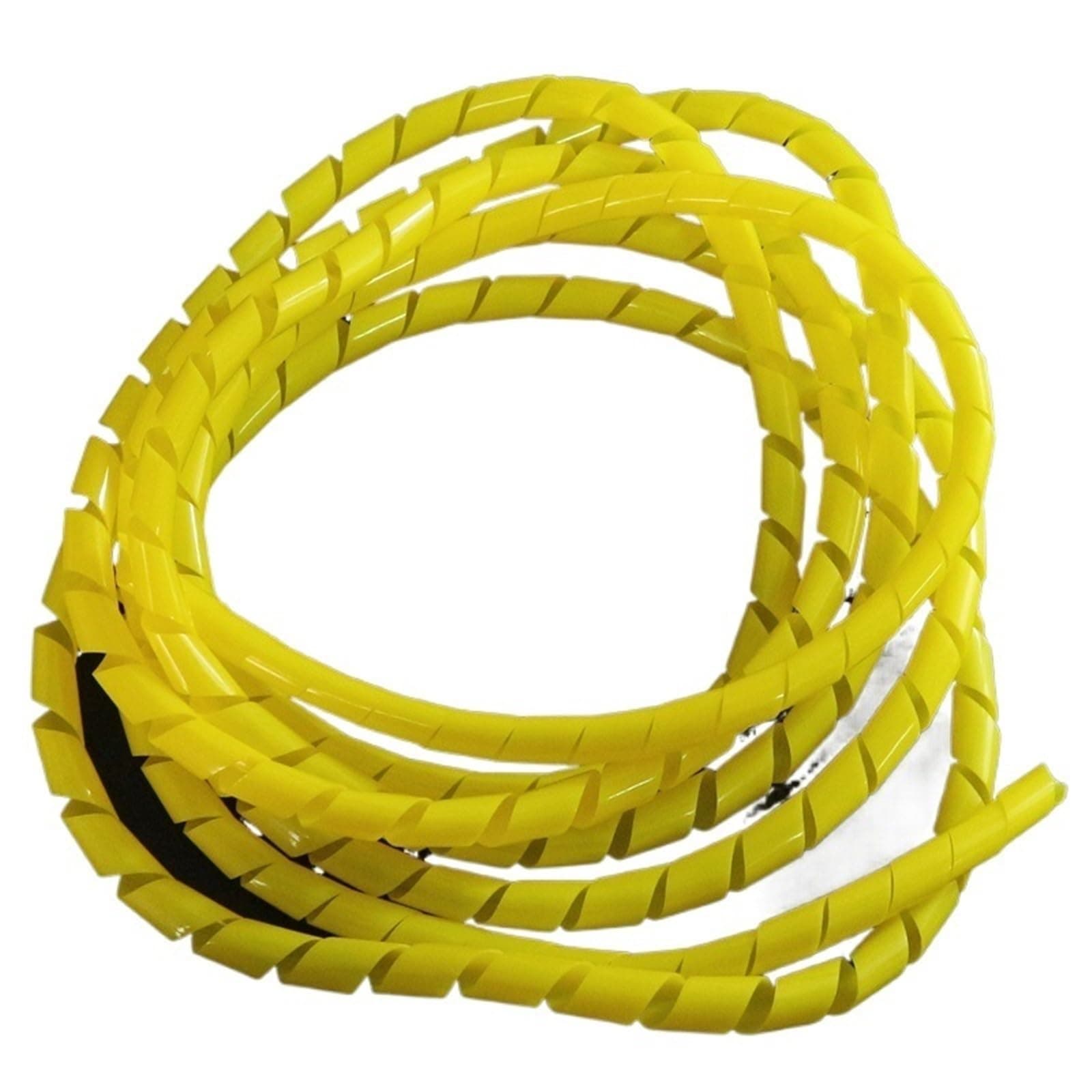 Wire Cord Protector Tidy Wrap Tube, 6mm 10mm Spiral Wire Wrapping Bands Organizer Cable Sleeve(Yellow Color,8mm ID 10 Meter)