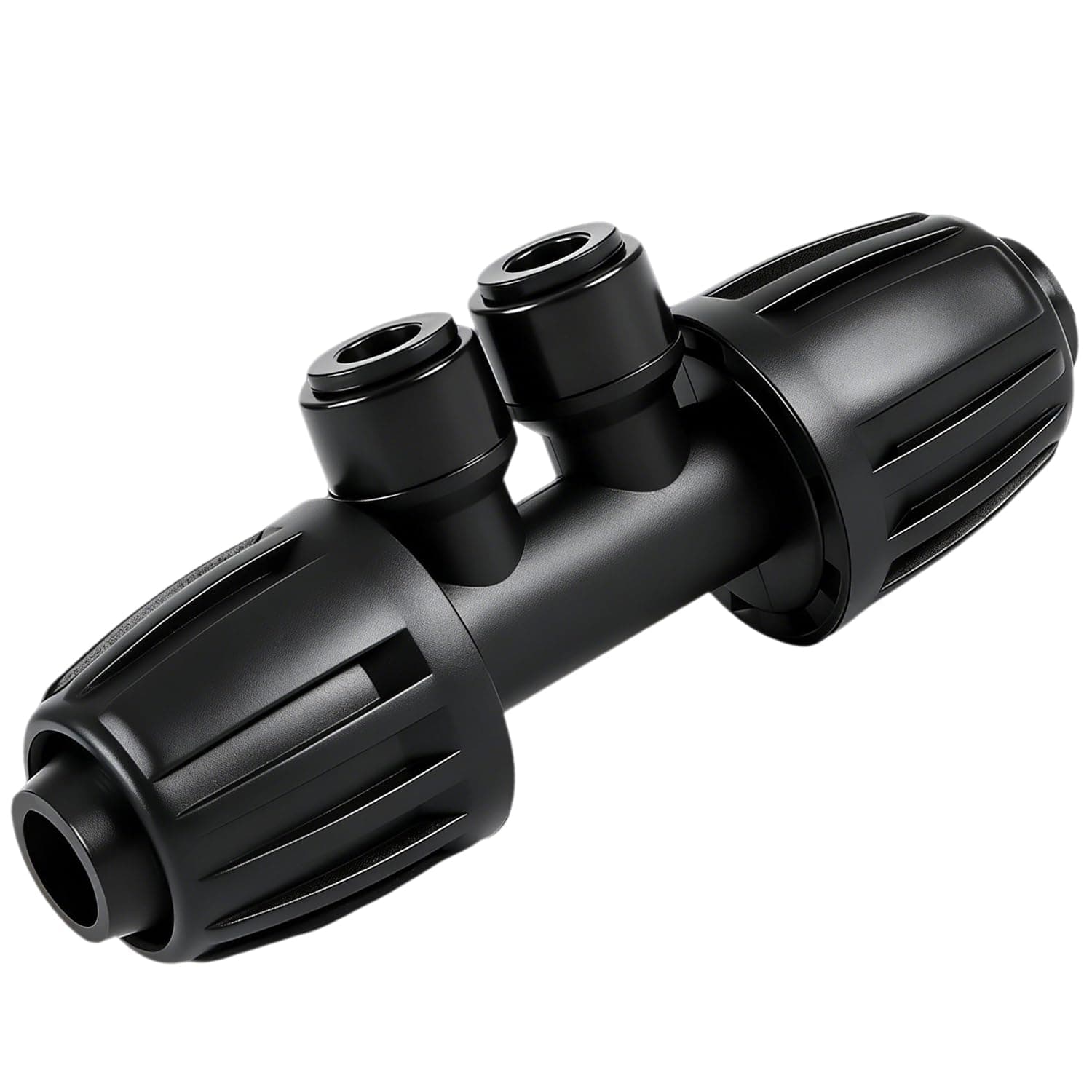 RedChili 8 Pcs Quick Connect 1/2" to 1/4" Drip Irrigation Fittings, Dripline 1/2 Inch (1/2" ID x0.6-0.65" OD) To 1/4 Inch Reducing Tee Adapter Drip Tubing 1/2" to 1/4" Irrigation 4 Way Connectors